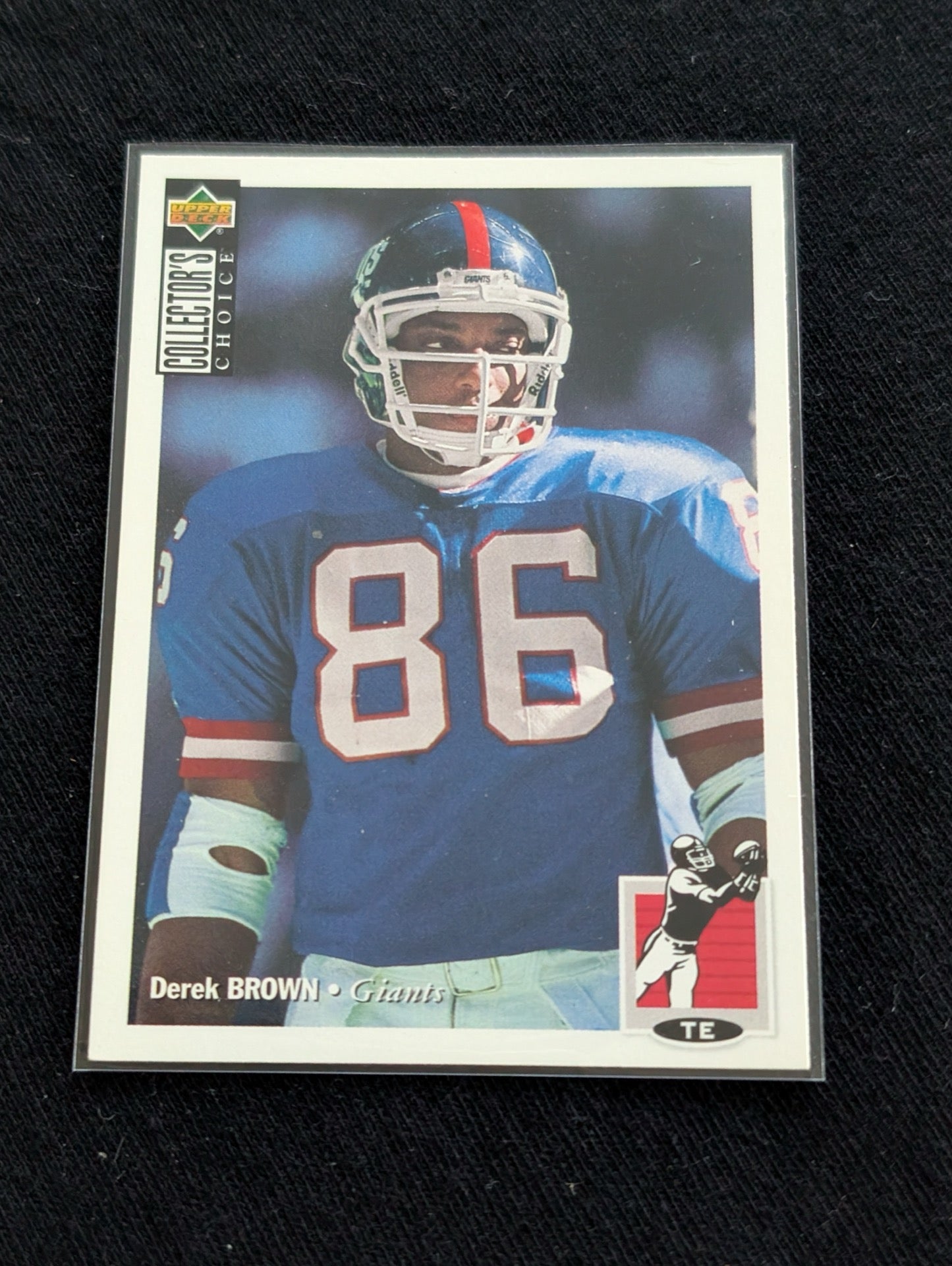 Derek Brown New York Giants TE Card Lot (2) 1994 & 1995 Collector's Choice