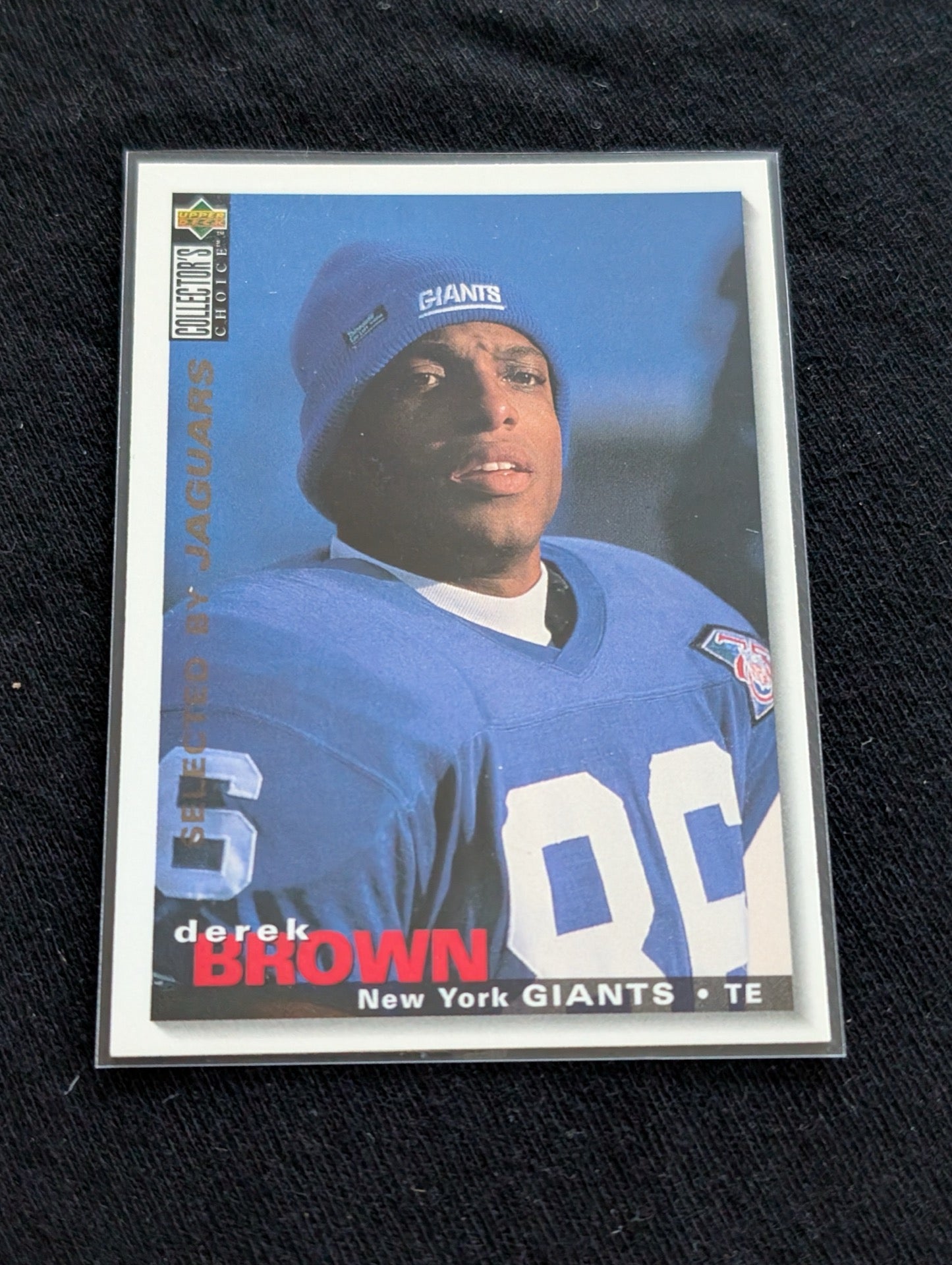 Derek Brown New York Giants TE Card Lot (2) 1994 & 1995 Collector's Choice