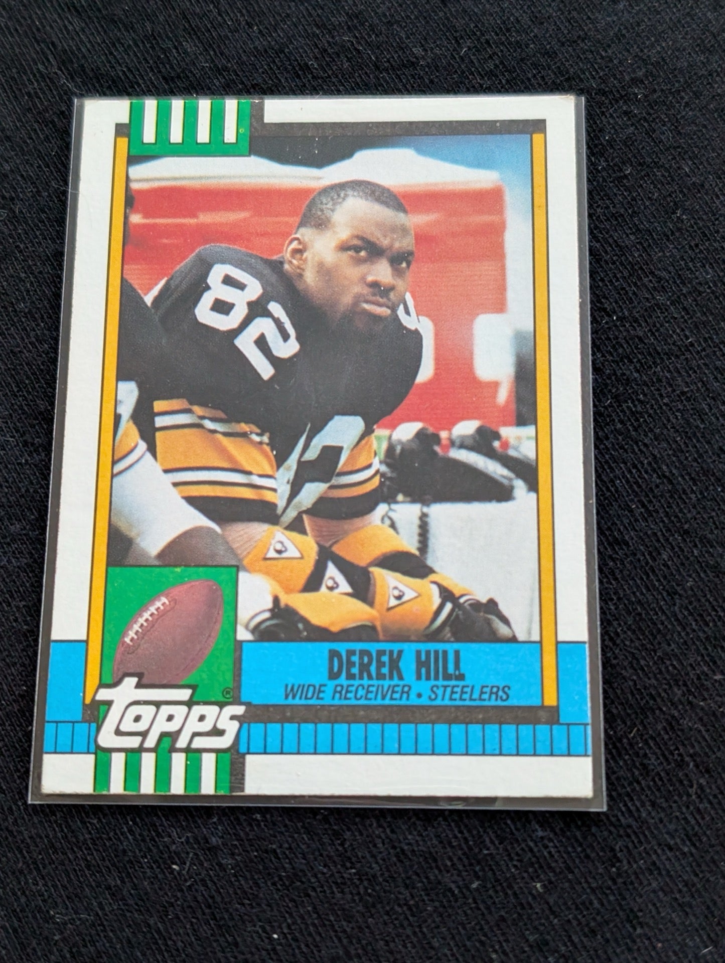 Derek Hill Pittsburgh Steelers WR Lot (2) 1990 Topps & Pro Set Prospect