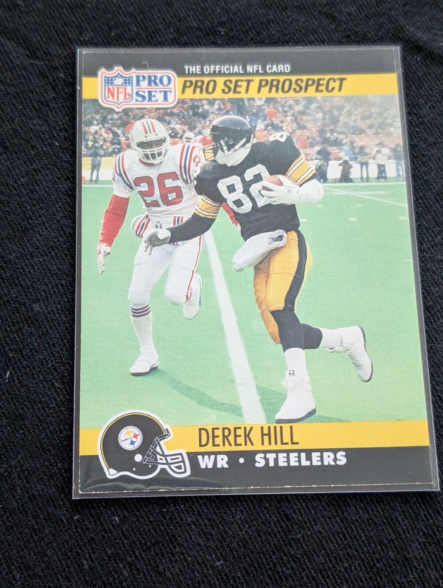 Derek Hill Pittsburgh Steelers WR Lot (2) 1990 Topps & Pro Set Prospect