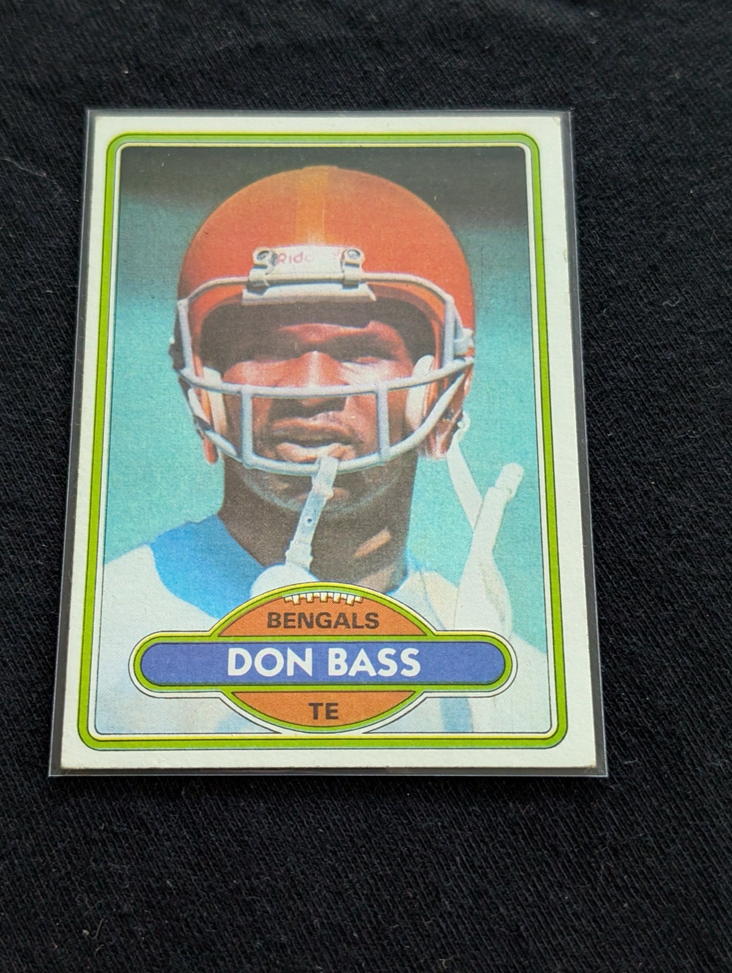Don Bass Cincinnati Bengals Vintage Topps Card Lot (2) 1980 1981