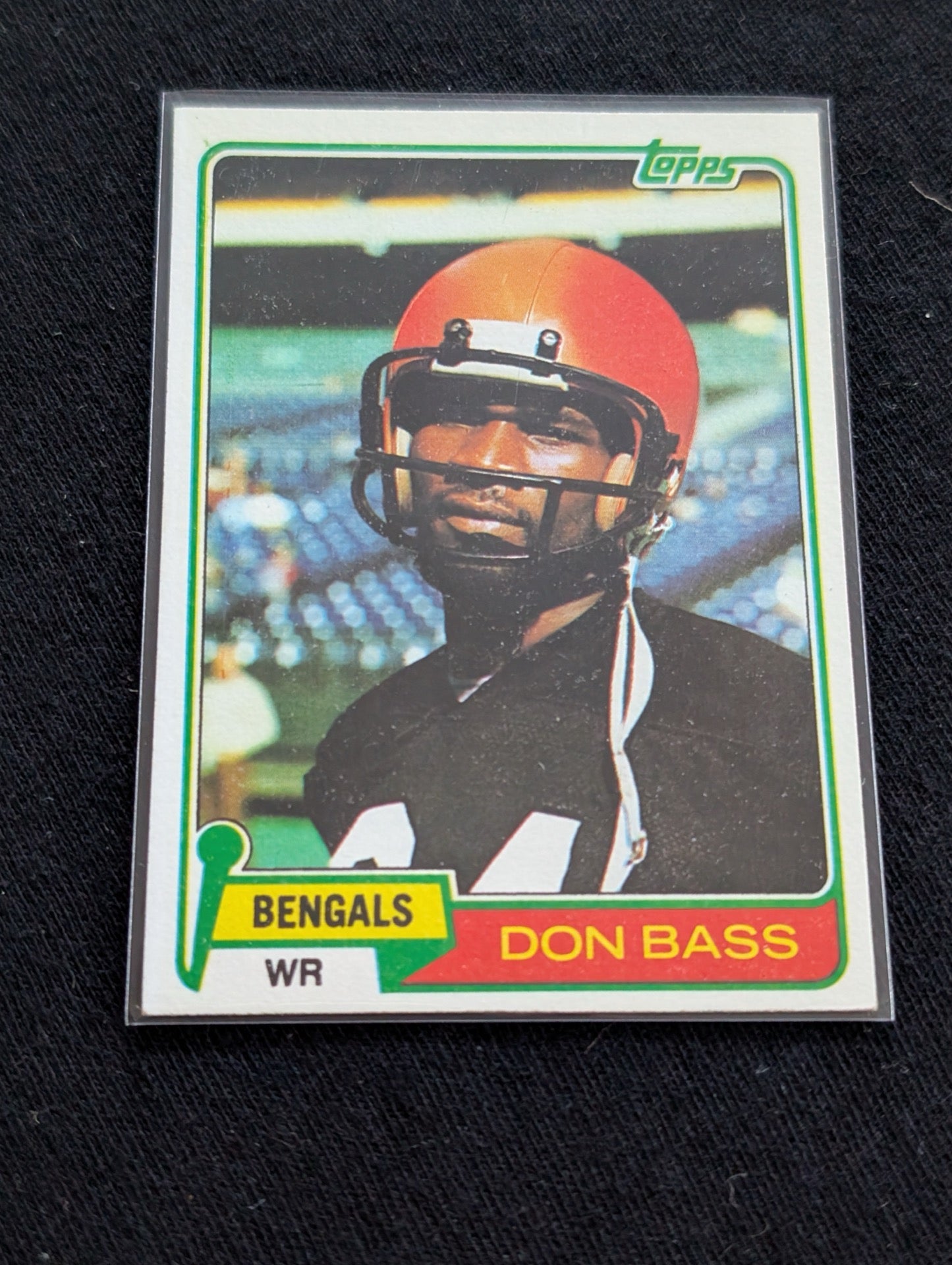 Don Bass Cincinnati Bengals Vintage Topps Card Lot (2) 1980 1981