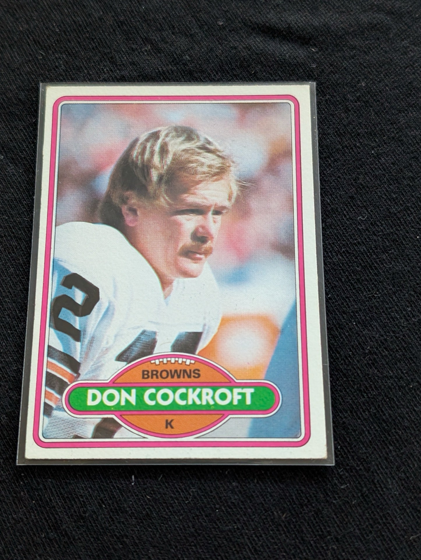 Don Cockroft Cleveland Browns Kicker Vintage Topps Card Lot (2) 1979 1980