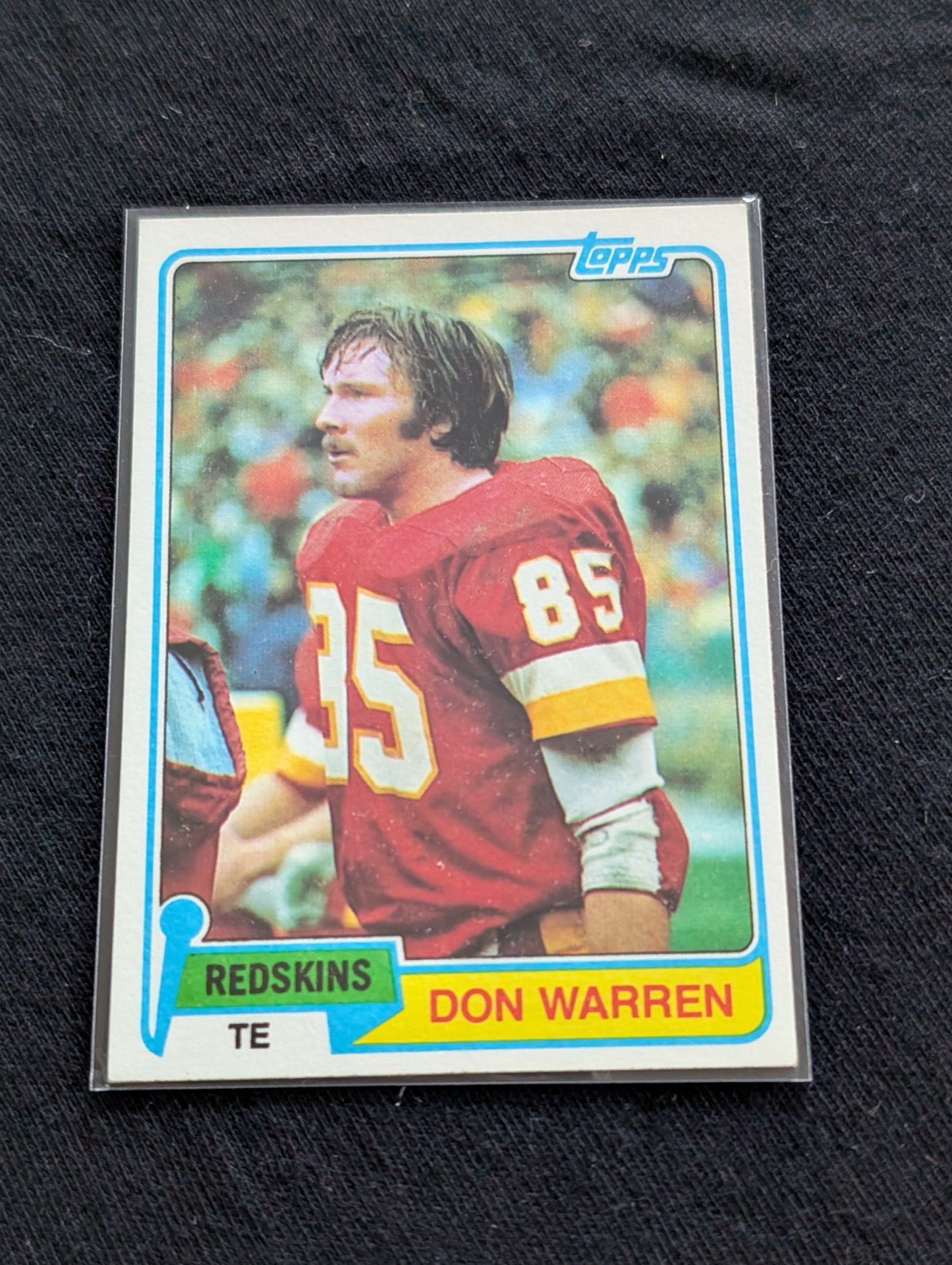 Don Warren Washington Redskins Vintage Topps Card Lot (2) 1980 1981