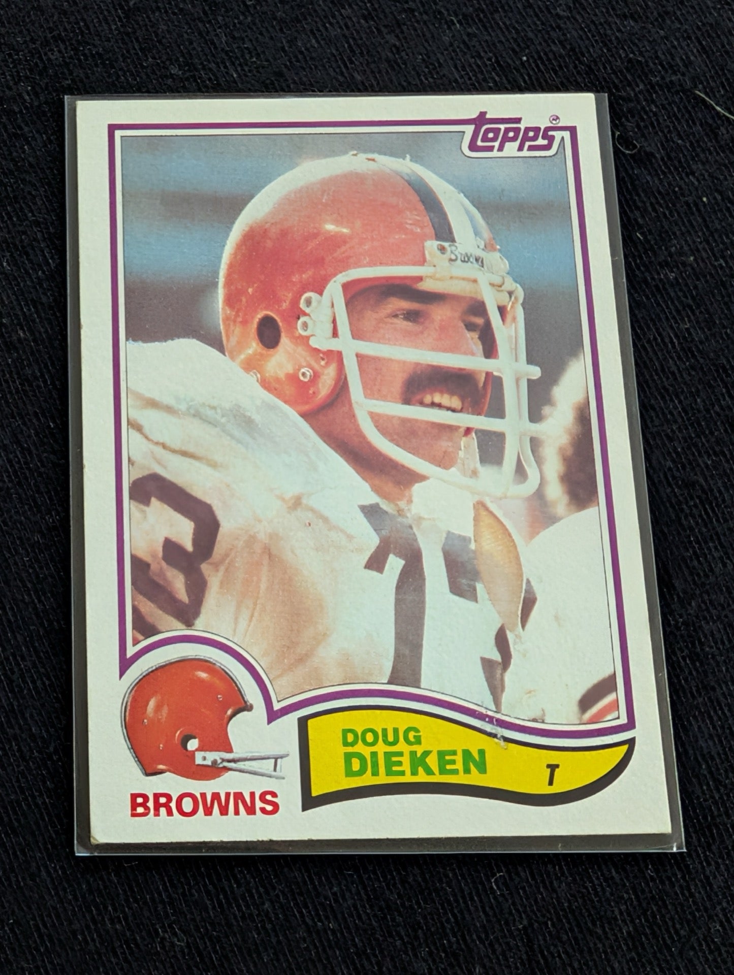 Doug Dieken Cleveland Browns Vintage Topps Card Lot (3) 1980 1981 1982