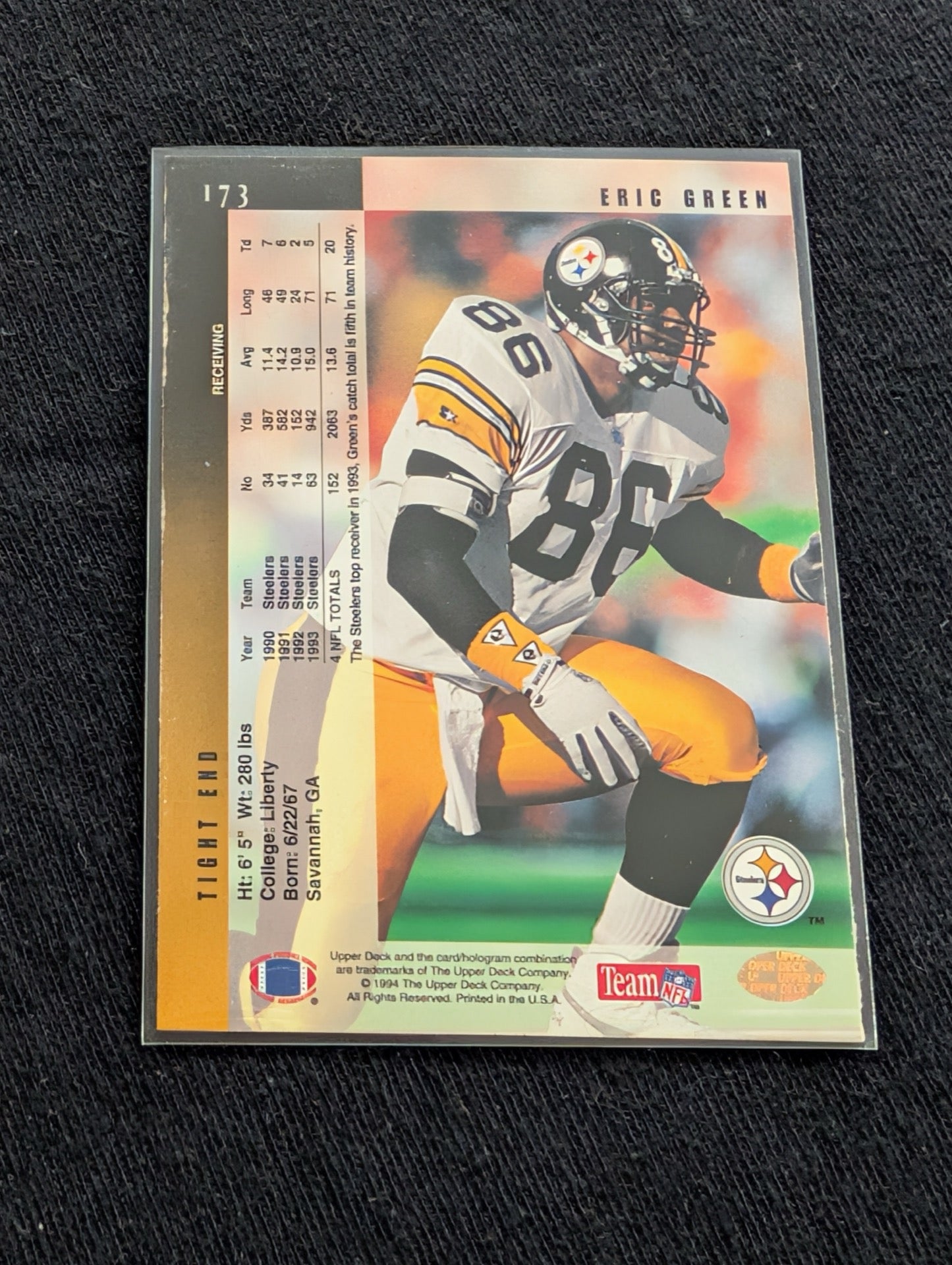 Eric Green Pittsburgh Steelers Pro Bowl TE Player Lot (12 Cards) RC