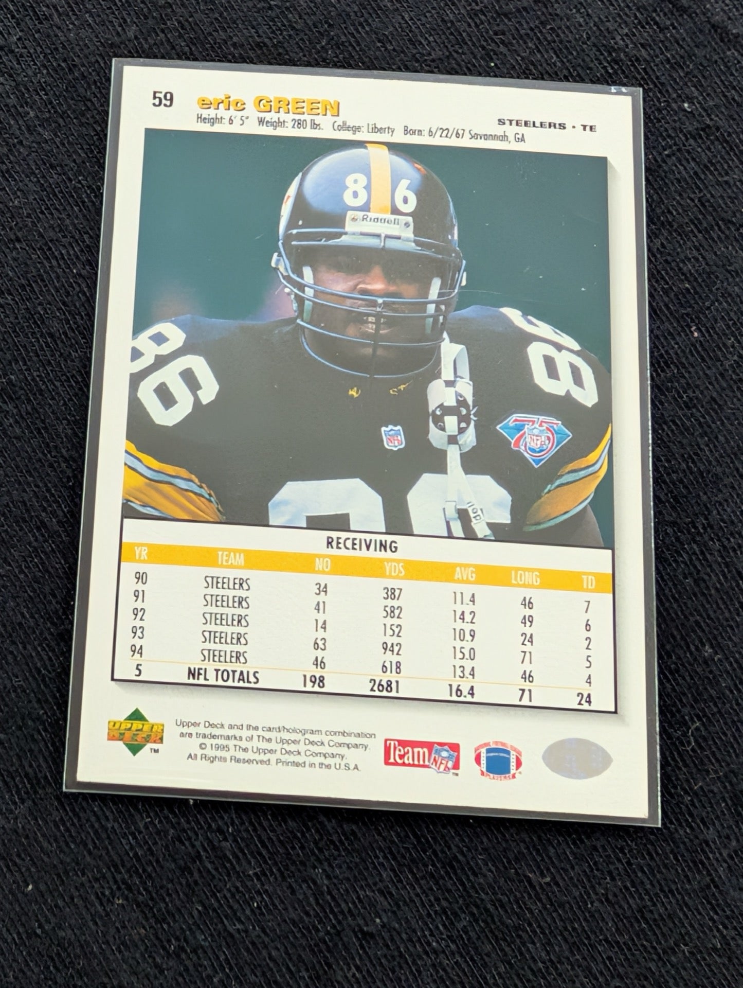 Eric Green Pittsburgh Steelers Pro Bowl TE Player Lot (12 Cards) RC