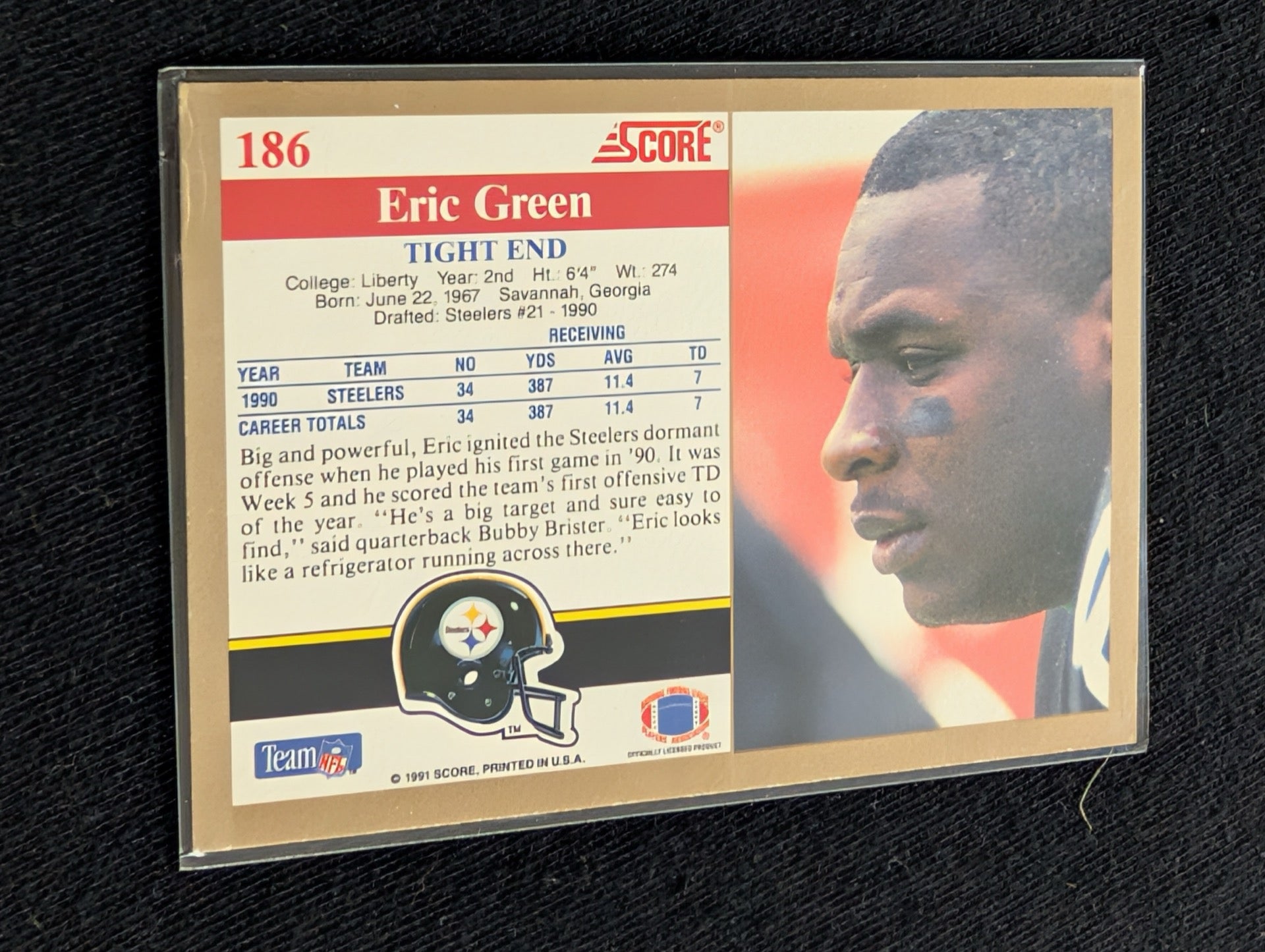 Eric Green Pittsburgh Steelers Pro Bowl TE Card Lot (5) RC
