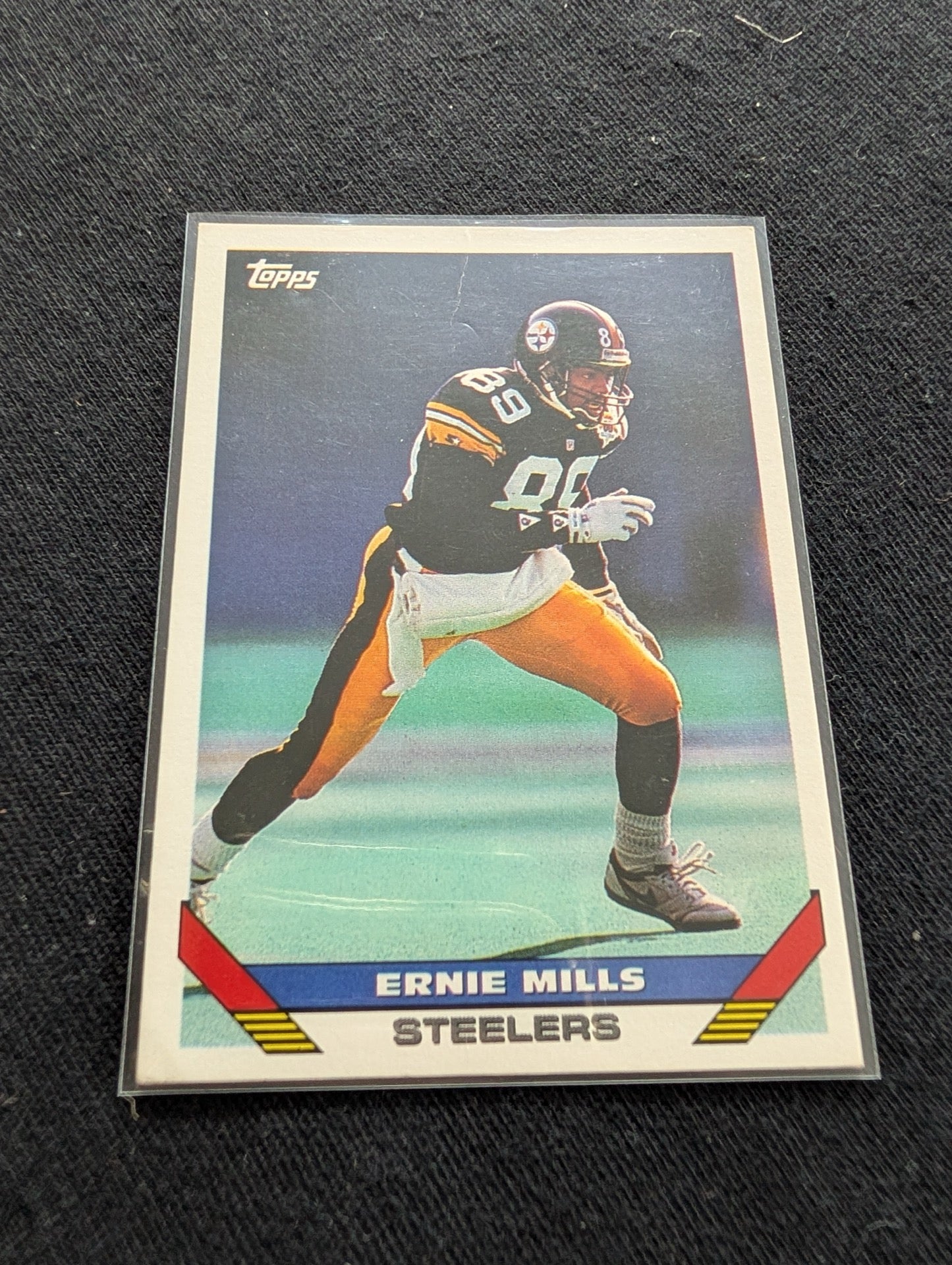 Ernie Mills Pittsburgh Steelers WR Card Lot (2) 1991 Pro Set & Topps