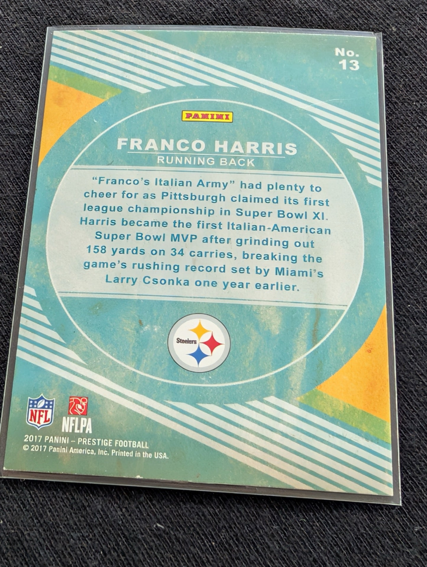Franco Harris HOF Steelers Legend Card Lot (6) Topps, Score, Pro Set, Pro Line