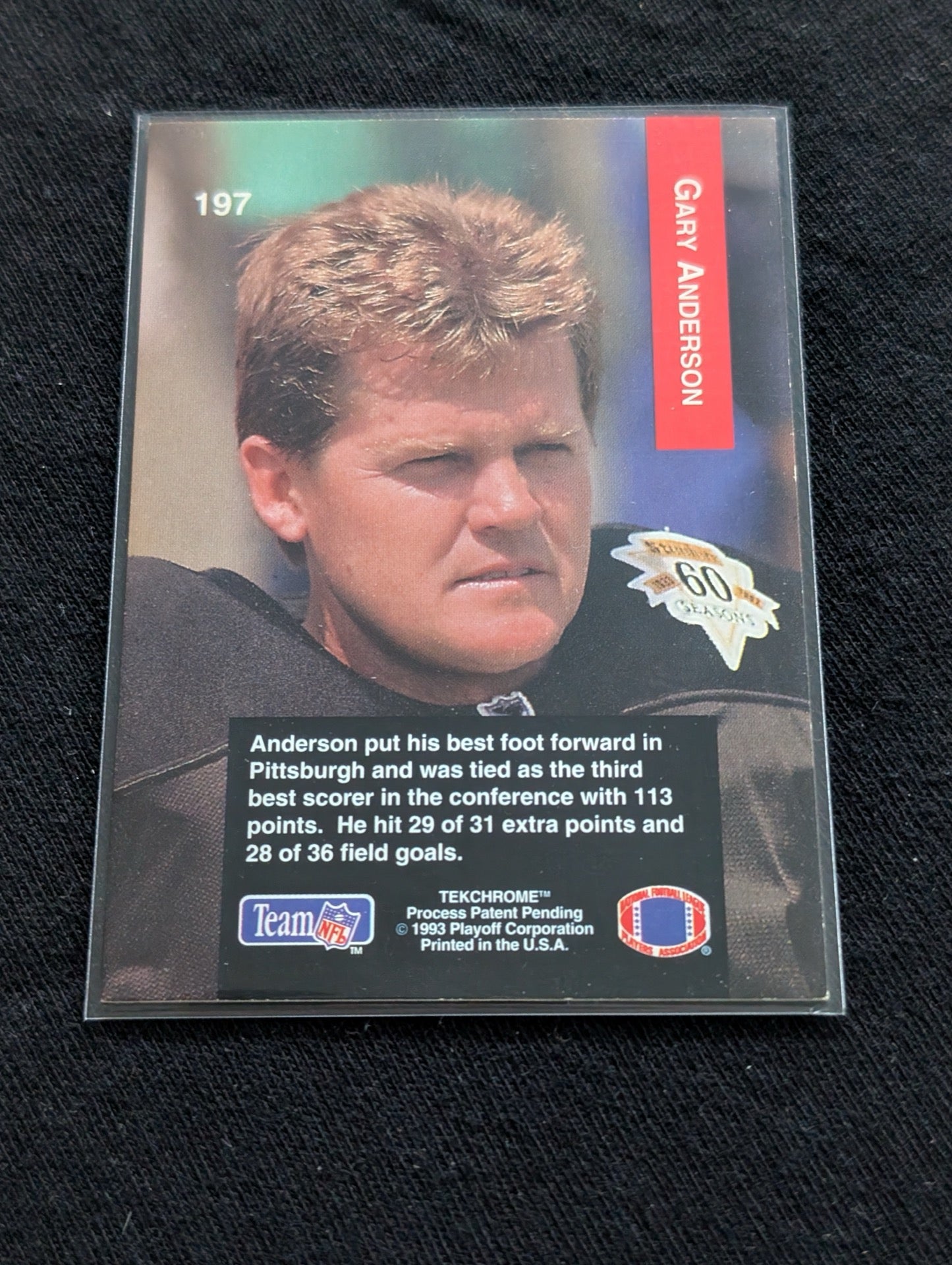 Gary Anderson Steelers All-Time Scorer Kicker Lot (9 Cards) Topps, Score, UD