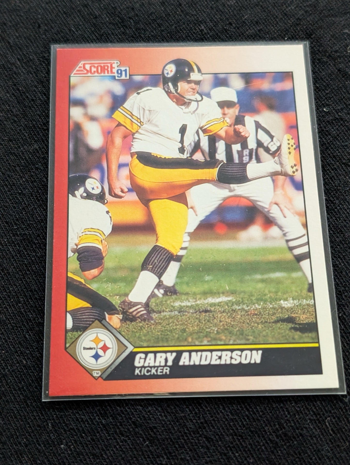 Gary Anderson Steelers Kicker Legend Card Lot (2) 1991 Score & 1992 UD