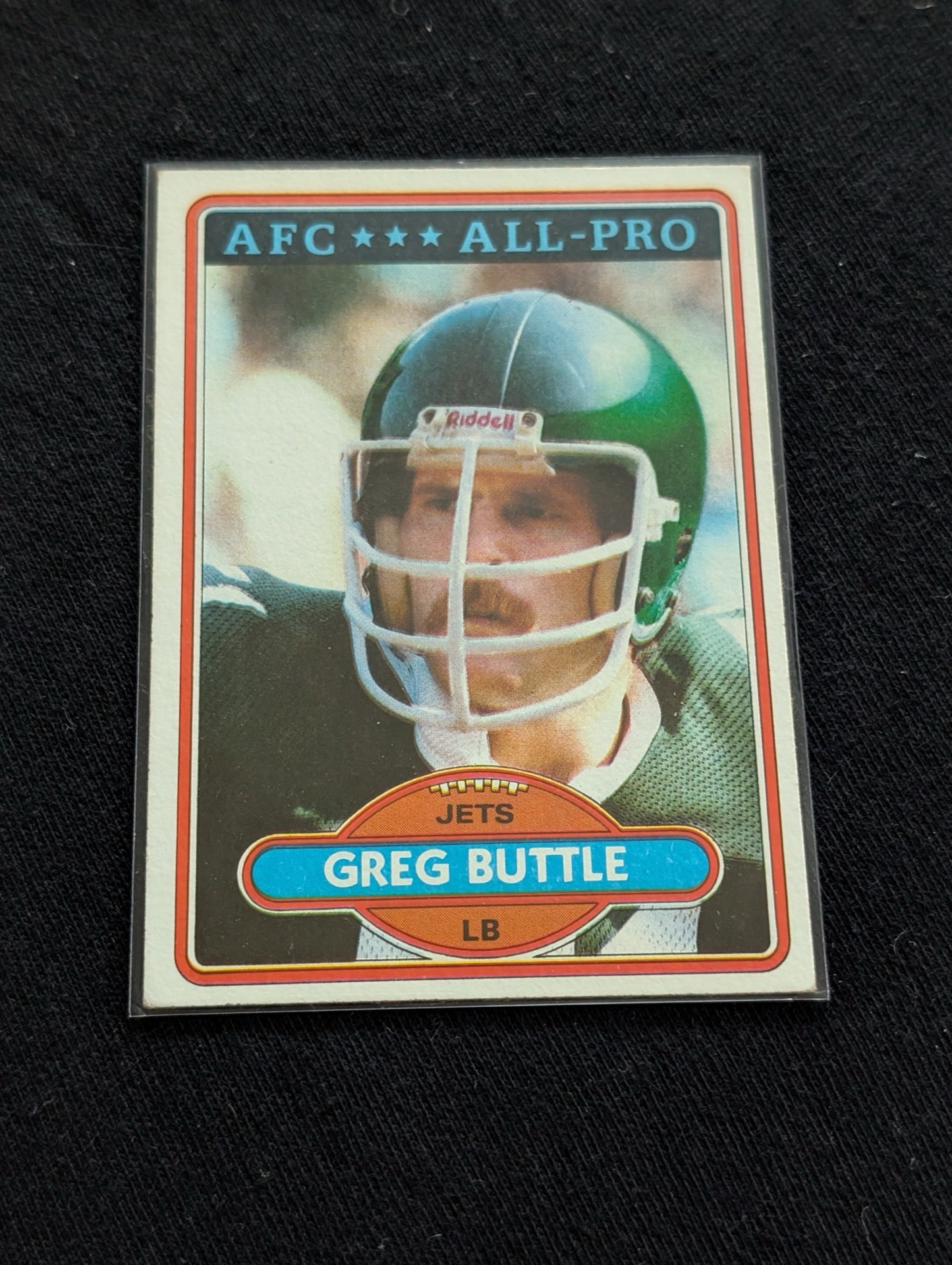 Greg Buttle New York Jets LB Vintage Topps Lot (2) 1980 All-Pro 1981