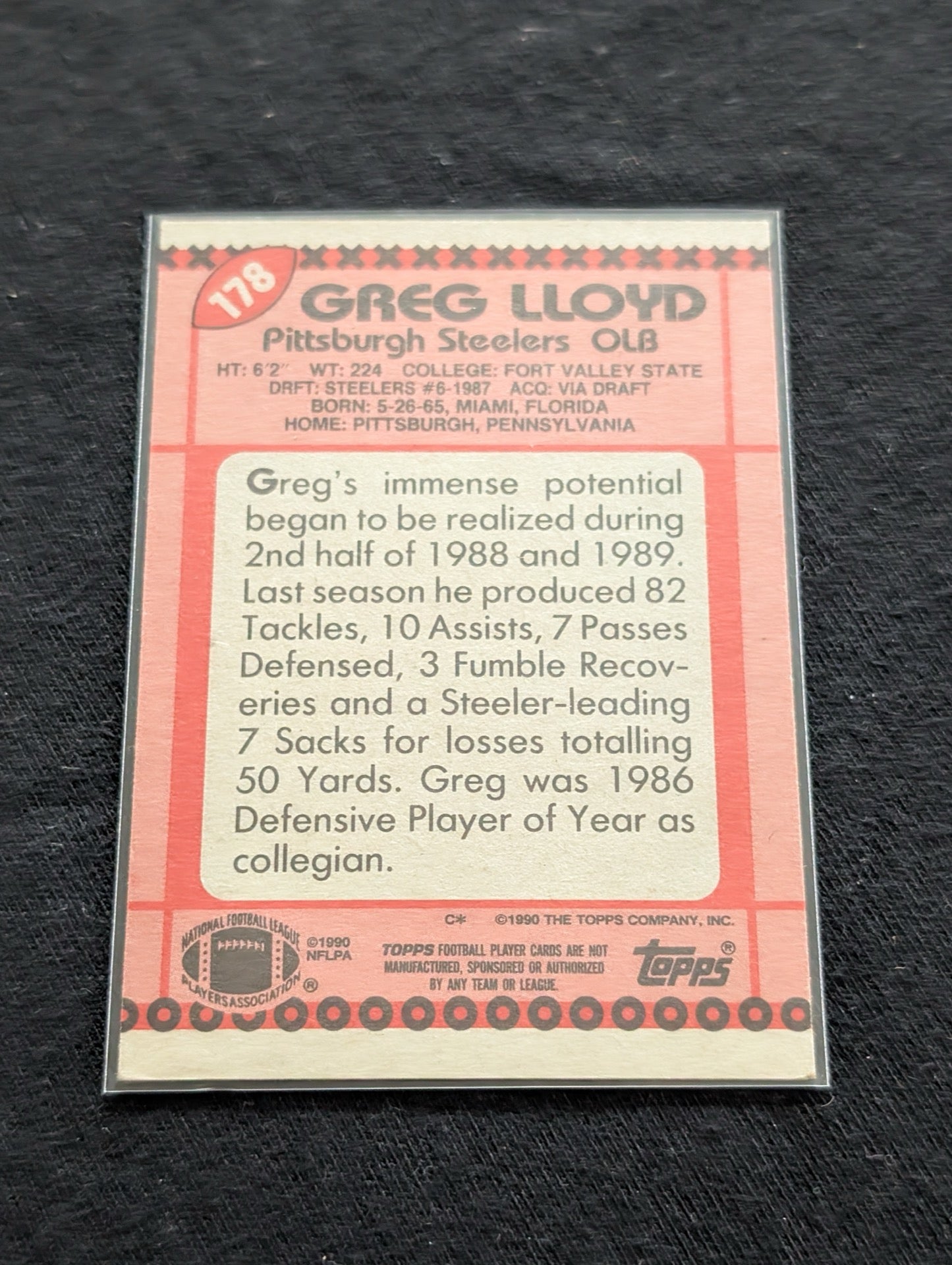 Greg Lloyd Steelers Legend LB Player Lot (11 Cards) Pro Bowl All-Pro