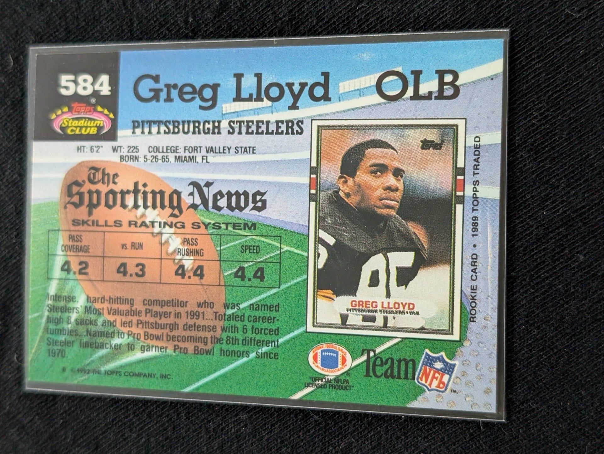 Greg Lloyd Steelers Legend LB Player Lot (11 Cards) Pro Bowl All-Pro