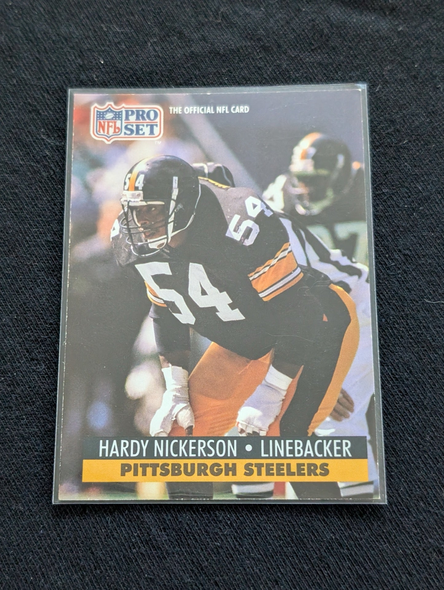 Hardy Nickerson Pittsburgh Steelers LB Card Lot (2) 1990 Pro Set