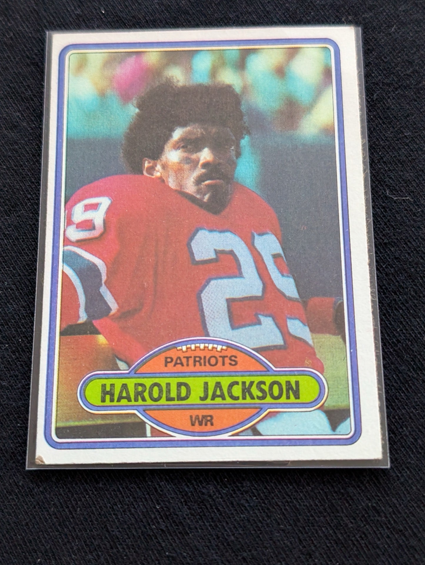 Harold Jackson Patriots WR Vintage Topps Card Lot (2) 1980 1981