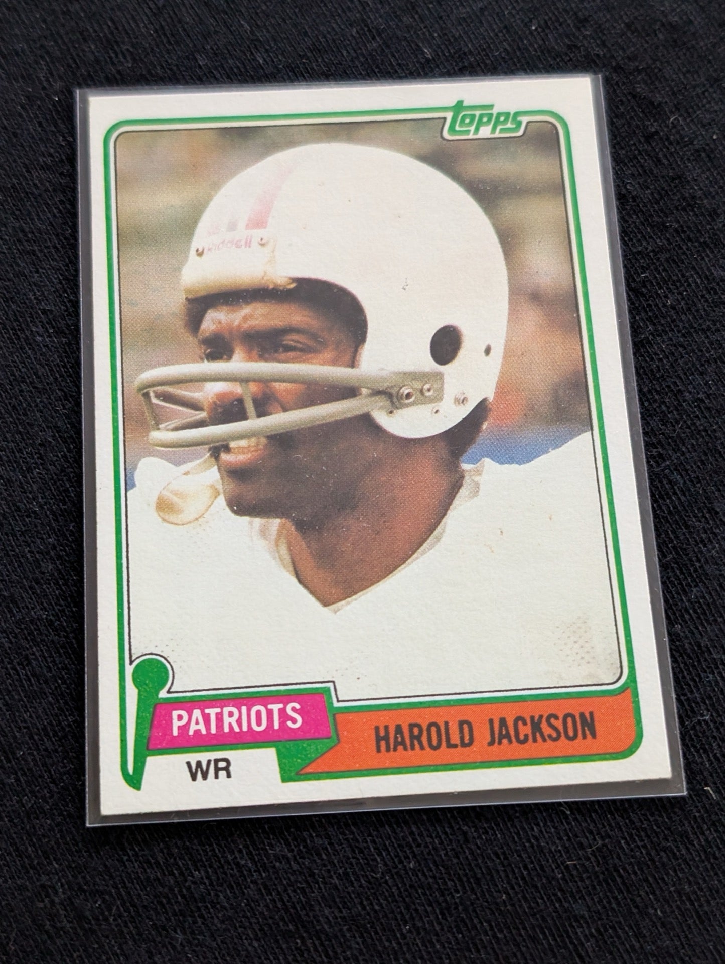 Harold Jackson Patriots WR Vintage Topps Card Lot (2) 1980 1981