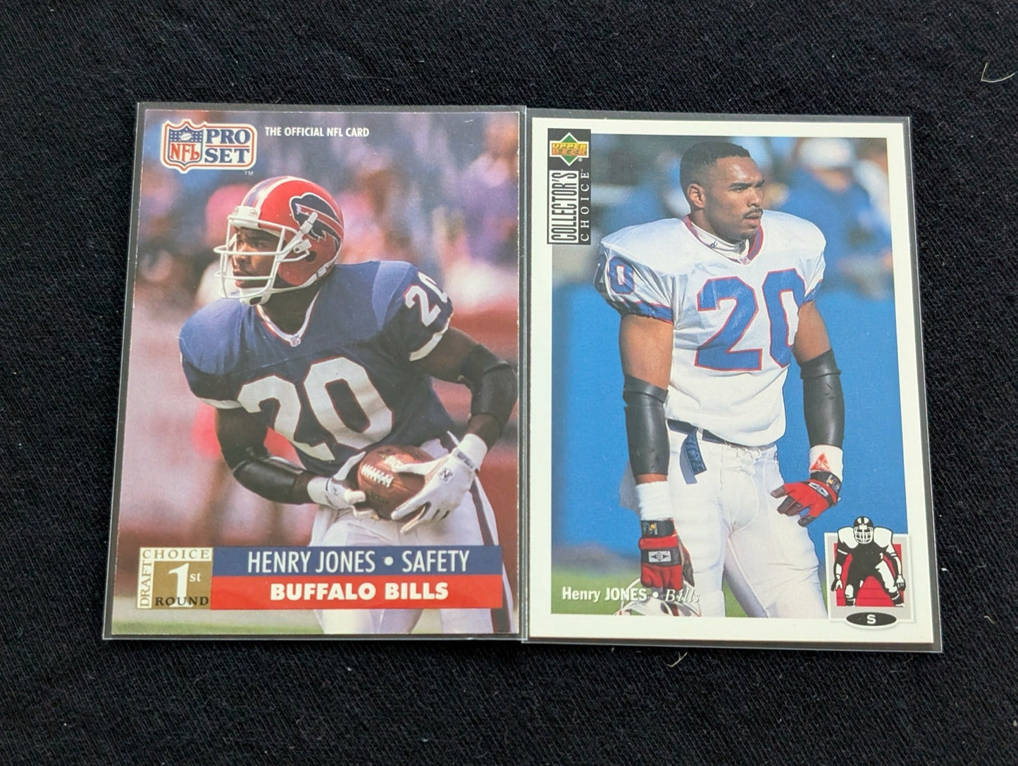 Henry Jones Buffalo Bills Safety Card Lot (2) 1991 Pro Set RC 1994 UD