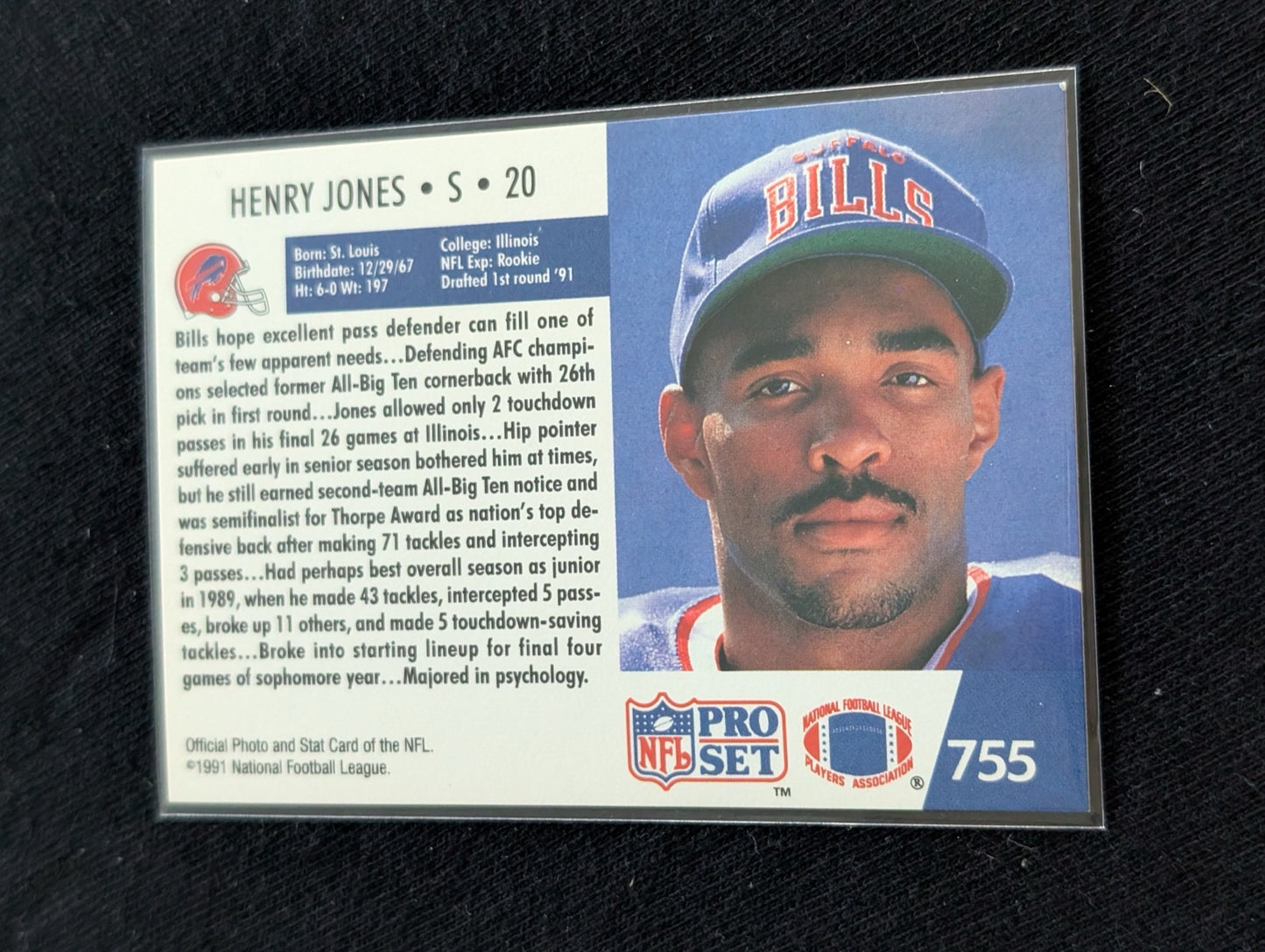 Henry Jones Buffalo Bills Safety Card Lot (2) 1991 Pro Set RC 1994 UD