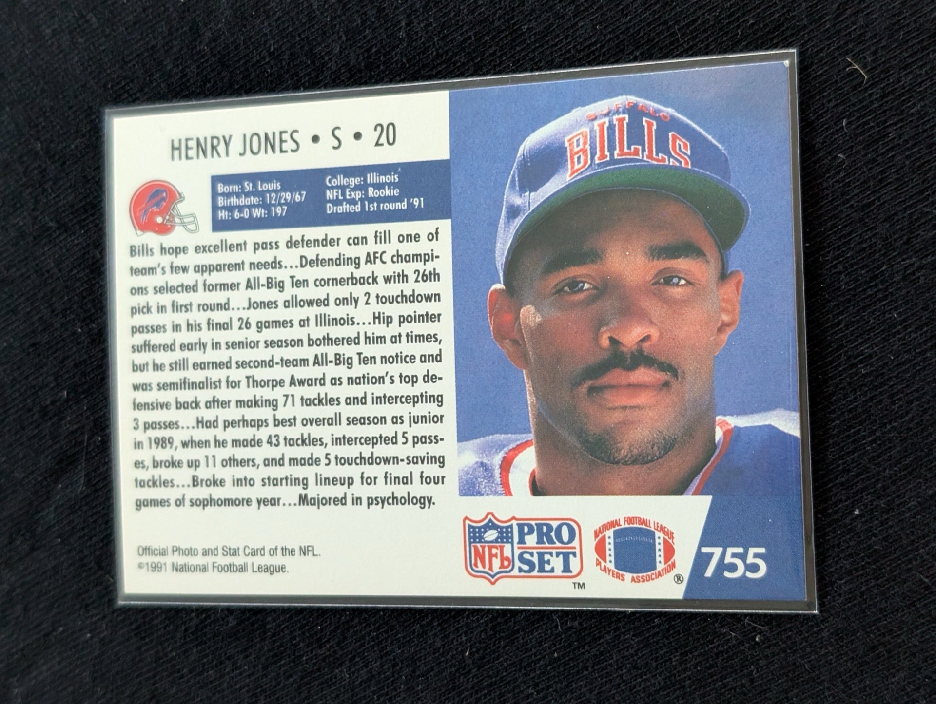 Henry Jones Buffalo Bills Safety Card Lot (2) 1991 Pro Set RC 1994 UD