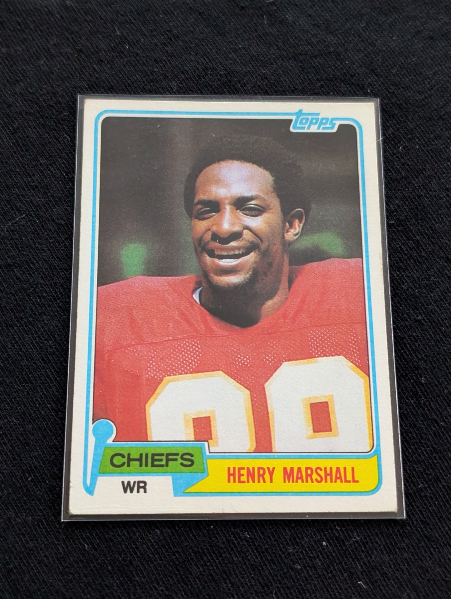 Henry Marshall Kansas City Chiefs WR Vintage Topps Lot (2) 1980 1981