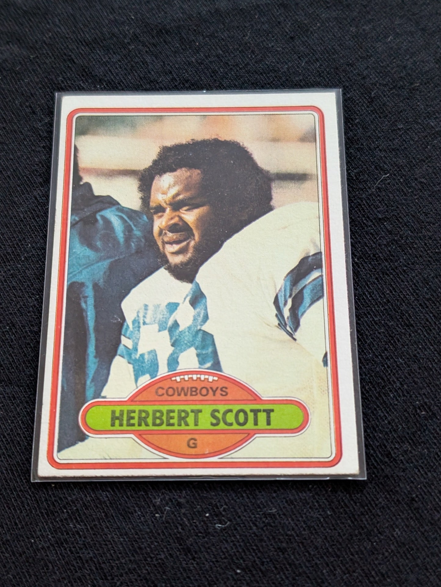 Herbert Scott Cowboys Pro Bowl Guard Vintage Topps Lot (2) 1980 1981