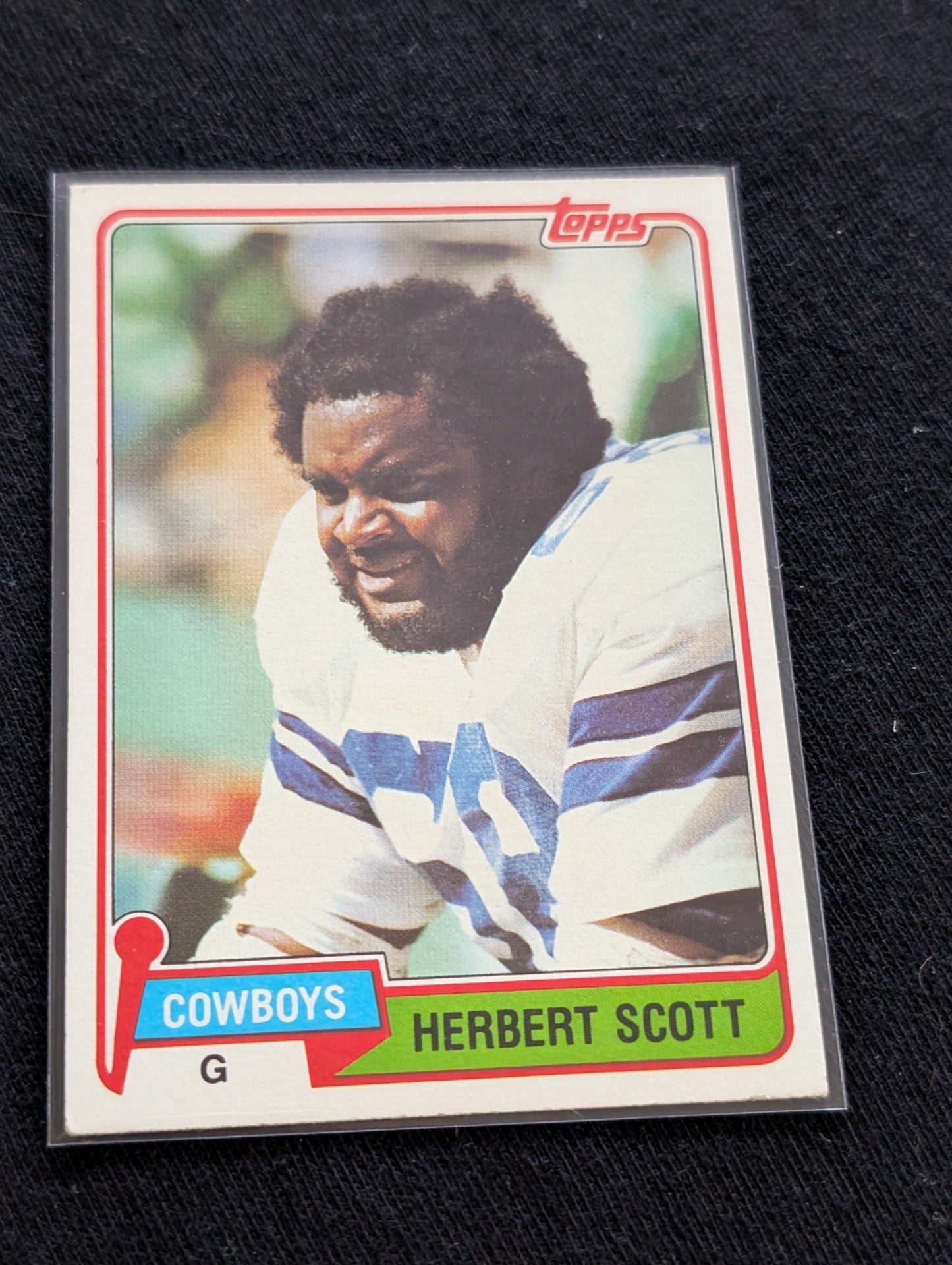 Herbert Scott Cowboys Pro Bowl Guard Vintage Topps Lot (2) 1980 1981