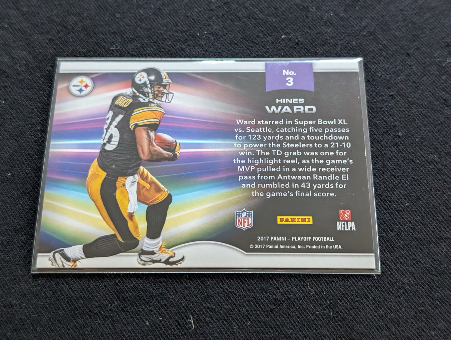 Hines Ward Steelers Legend Card Lot (2) 2002 Score & 2003 Playoff Momentum