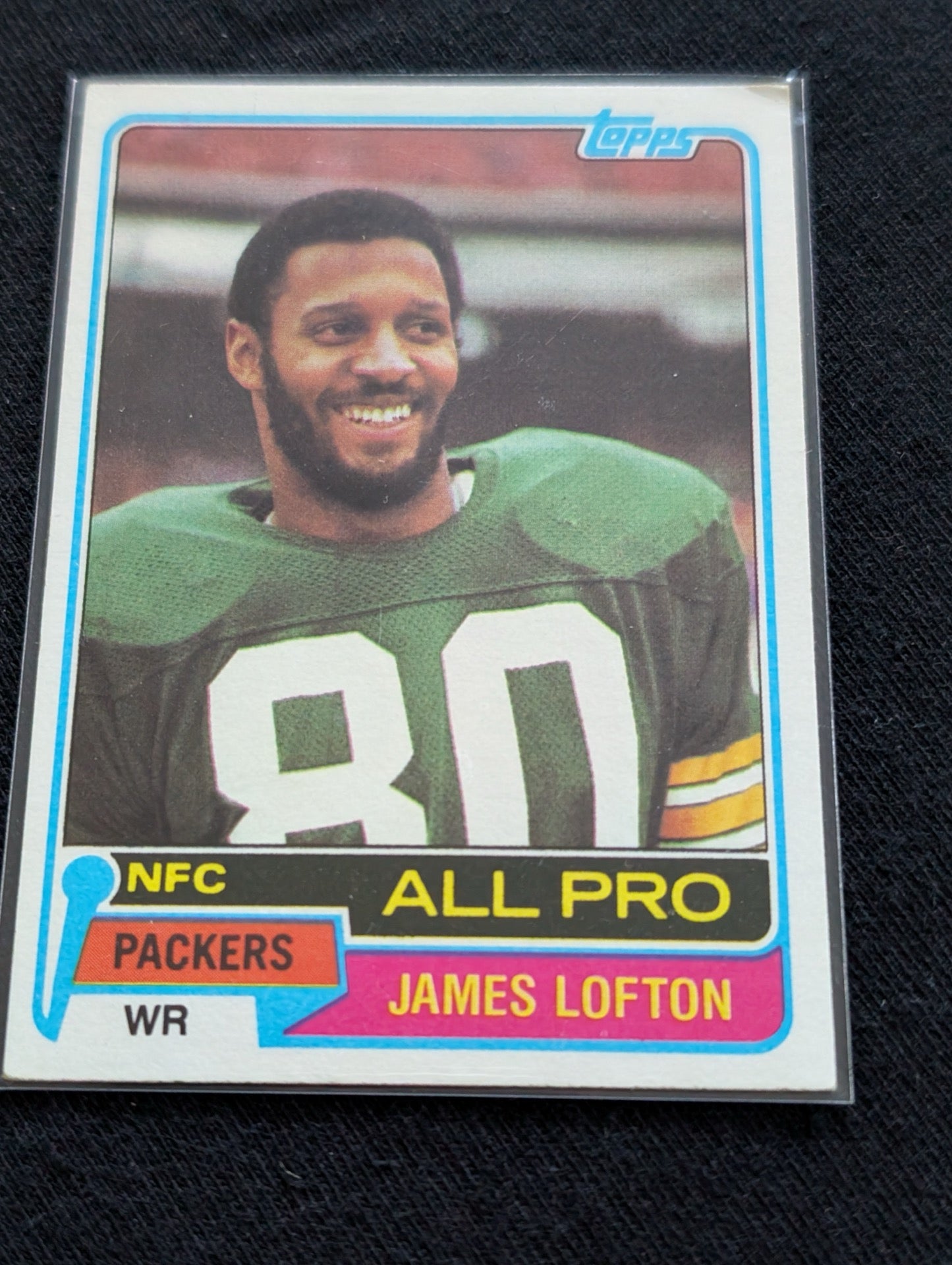 James Lofton HOF Packers WR Vintage Lot (2) 1980 All Pro & 1981 Topps
