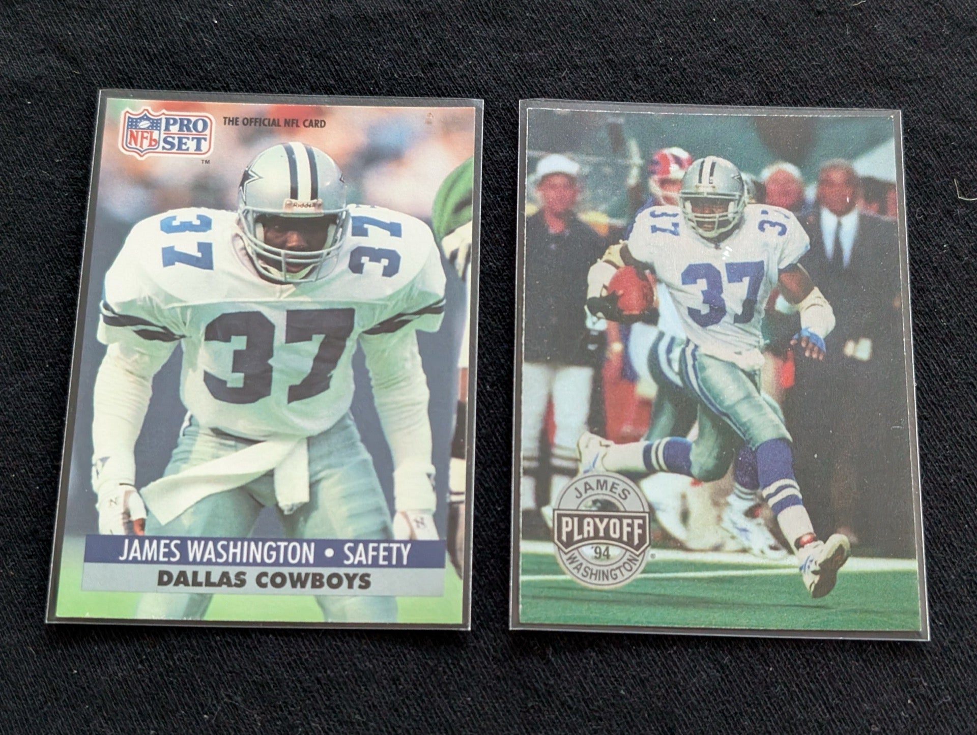 James Washington Cowboys Super Bowl Champ Safety Lot (2) 1990 Pro Set 1994 Playoff