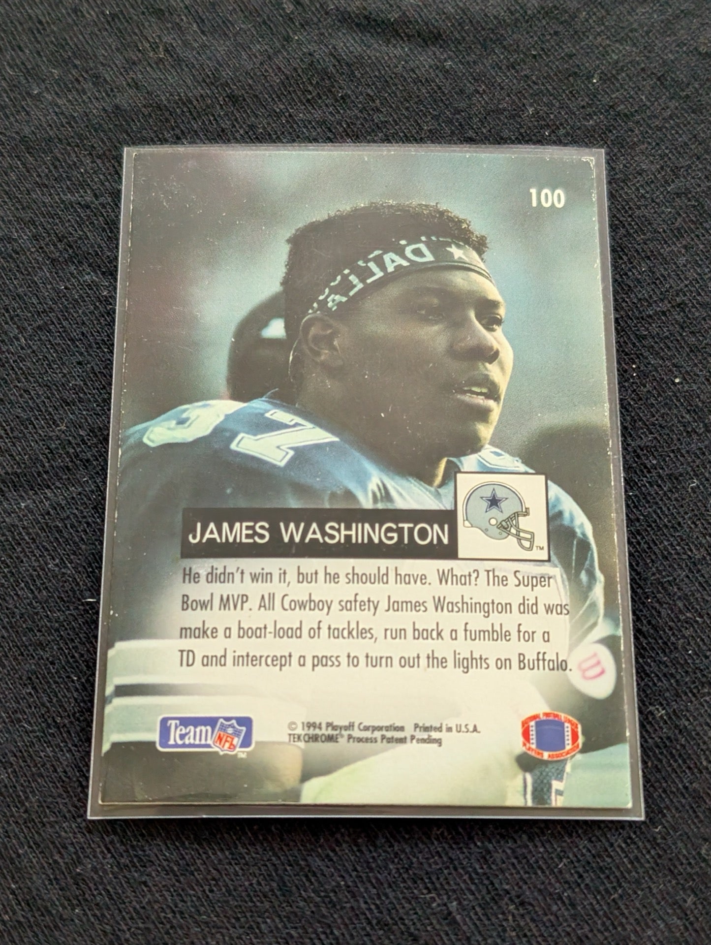 James Washington Cowboys Super Bowl Champ Safety Lot (2) 1990 Pro Set 1994 Playoff