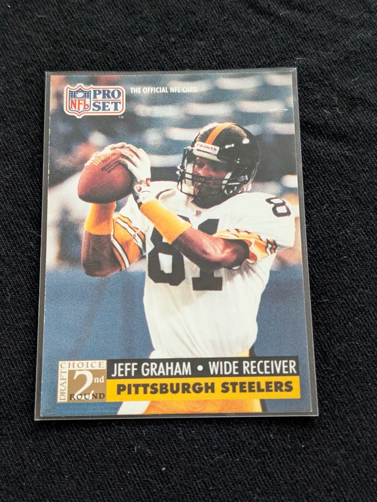 Jeff Graham Pittsburgh Steelers WR Card Lot (4) 1991 Pro Set RC, UD, Collector's Choice