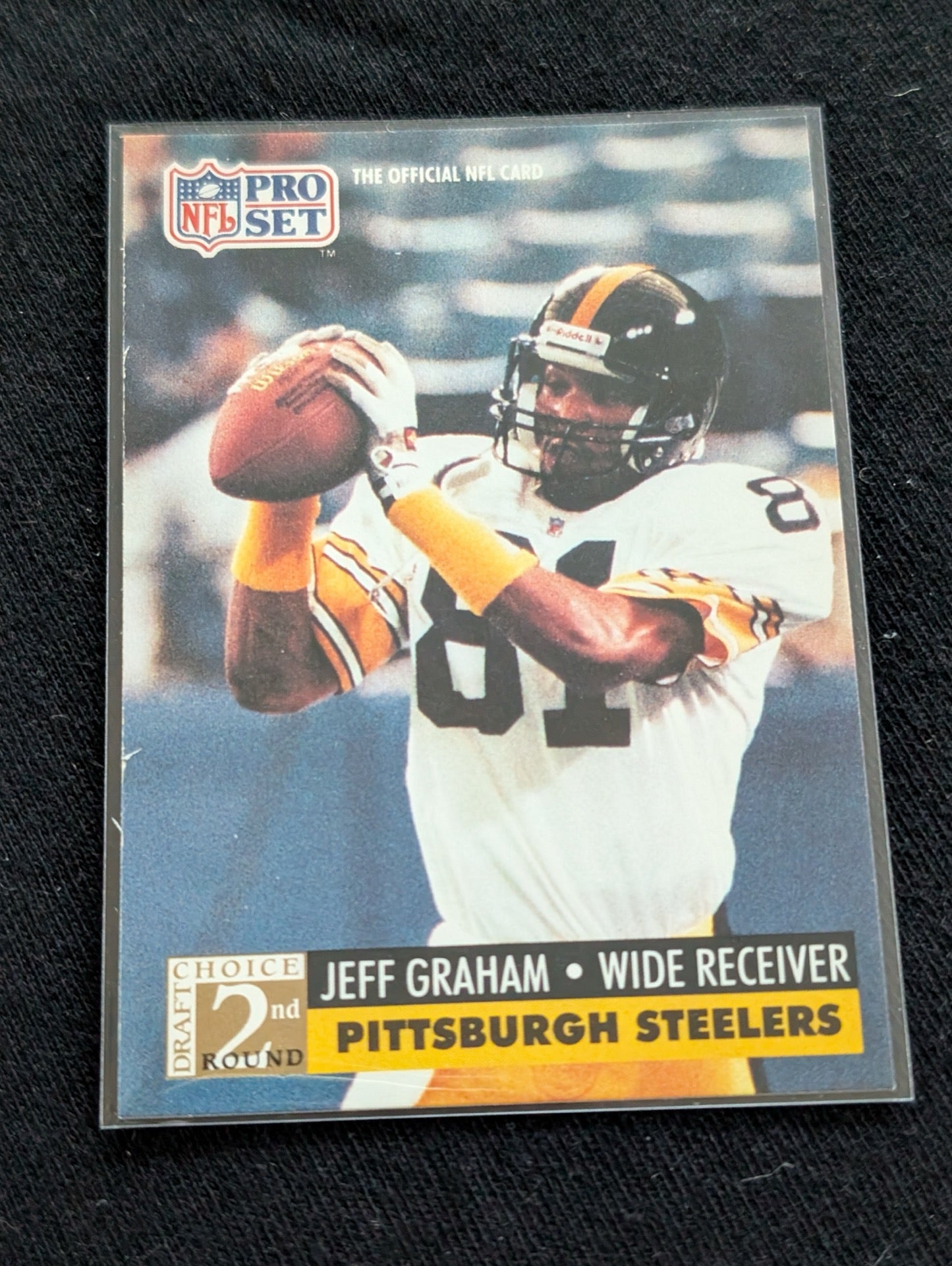 Jeff Graham Pittsburgh Steelers WR Card Lot (3) 1991 Pro Set RC, 1992 UD, 1994 UD