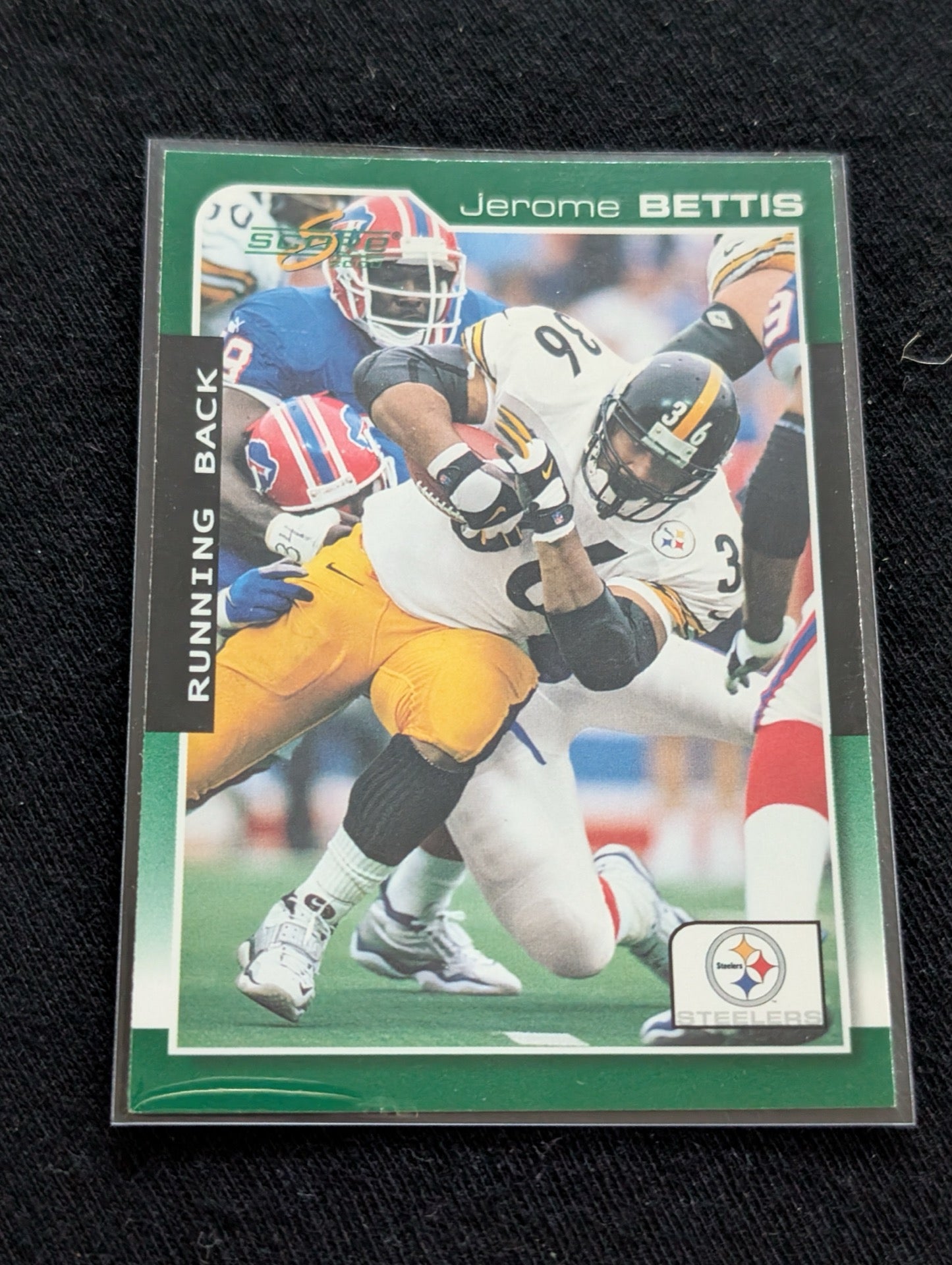 Jerome Bettis "The Bus" Steelers HOF Lot (2) 2002 Donruss Ionix & 1997 Score