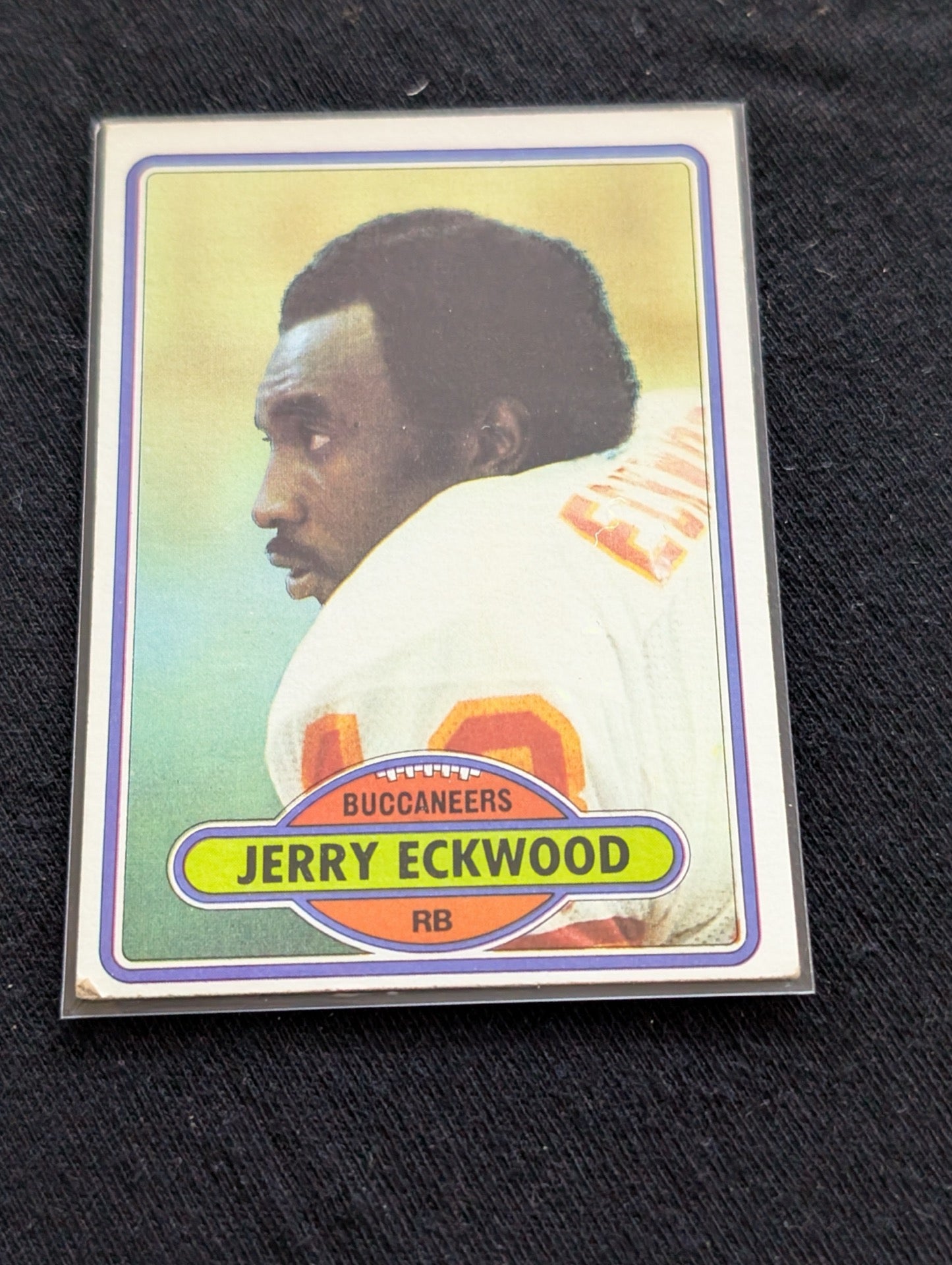 Jerry Eckwood Tampa Bay Buccaneers Vintage Topps Lot (2) 1980 & 1981