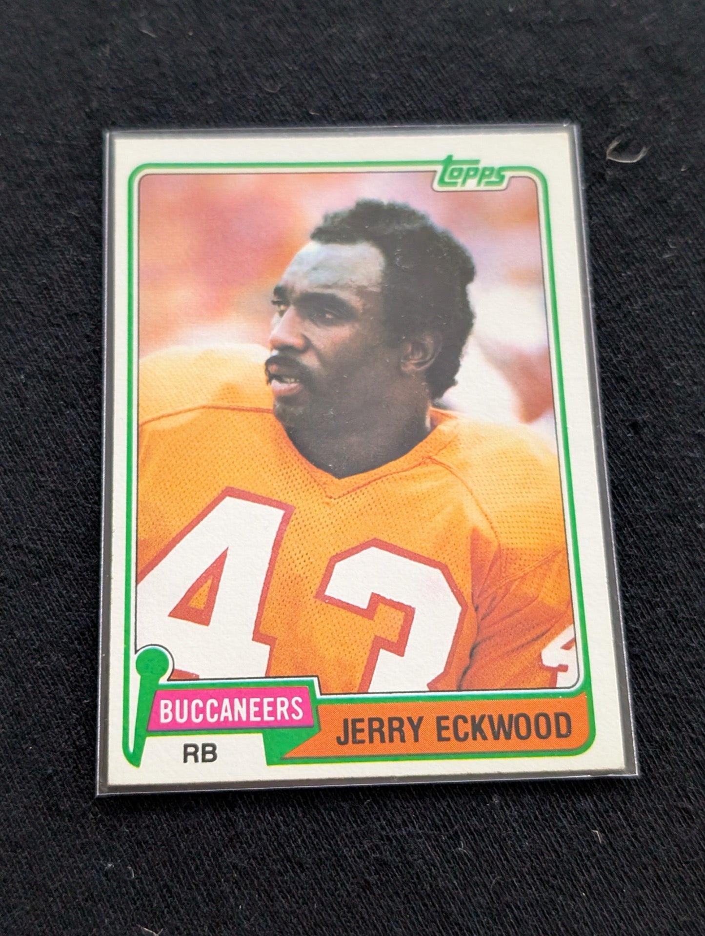 Jerry Eckwood Tampa Bay Buccaneers Vintage Topps Lot (2) 1980 & 1981