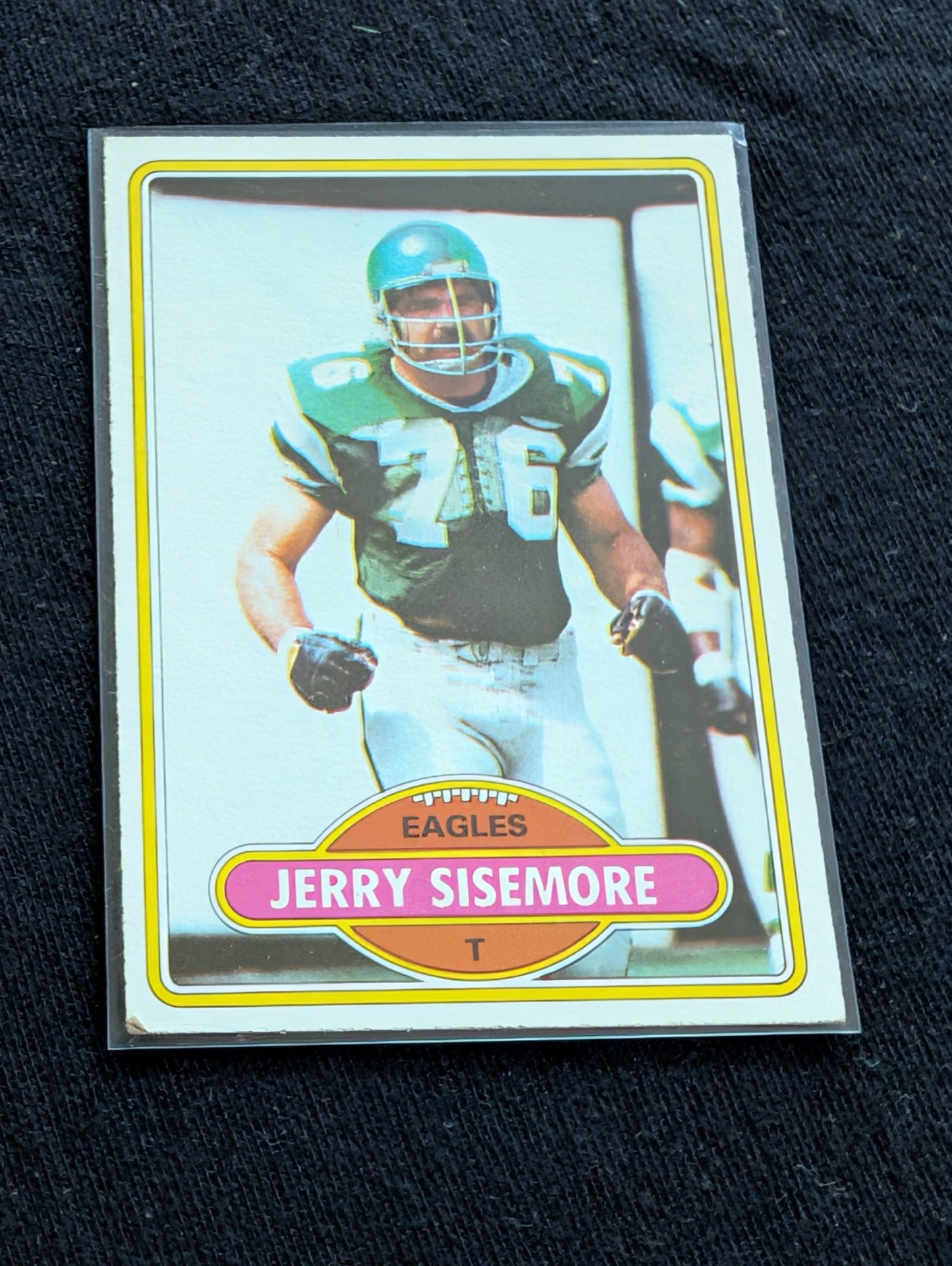 Jerry Sisemore Eagles Legend Vintage Topps Lot (3) 1980 1981 1982 Pro Bowl