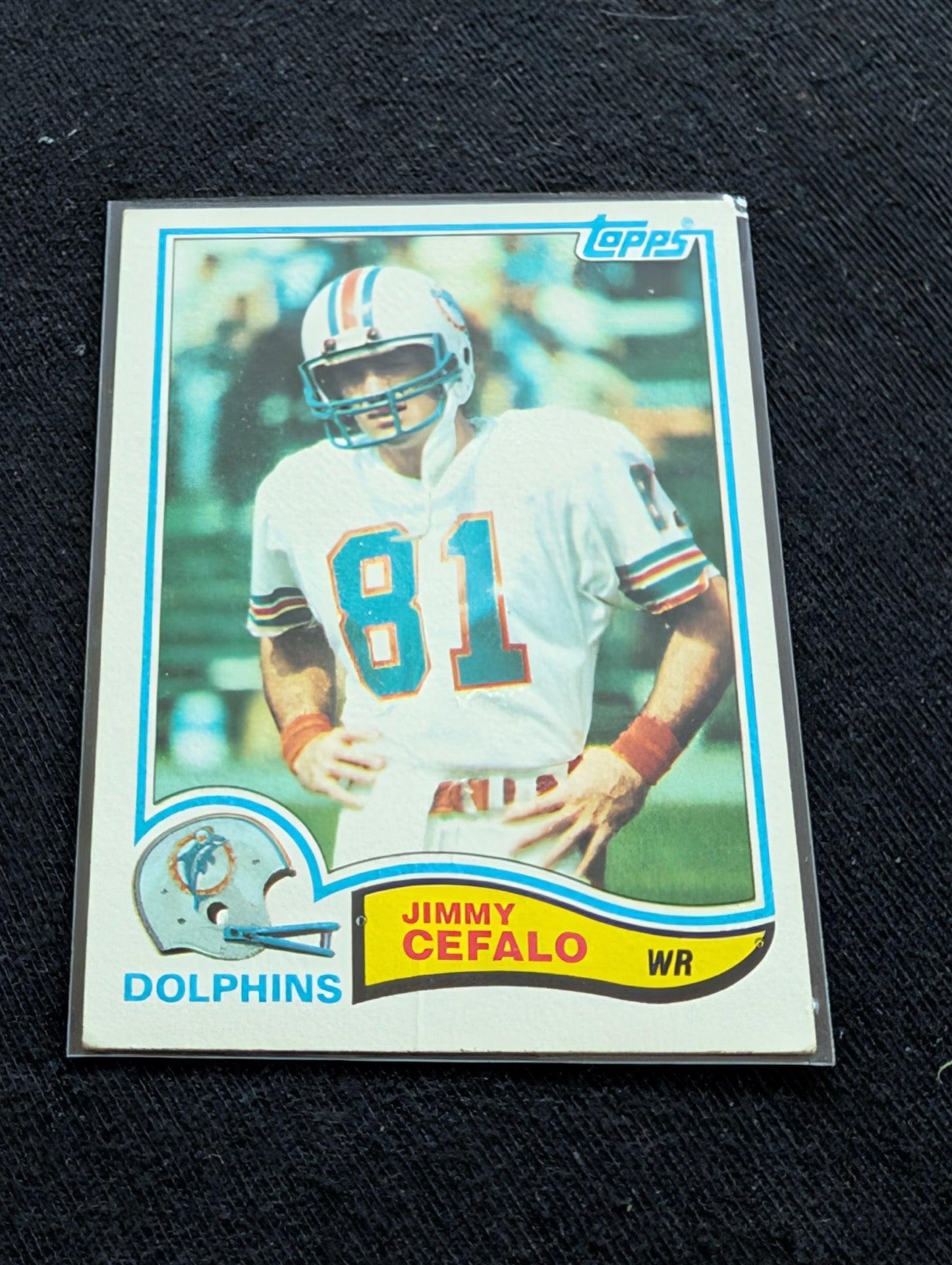 Jimmy Cefalo Miami Dolphins Vintage Topps Lot (2) 1980 1981 Super Bowl