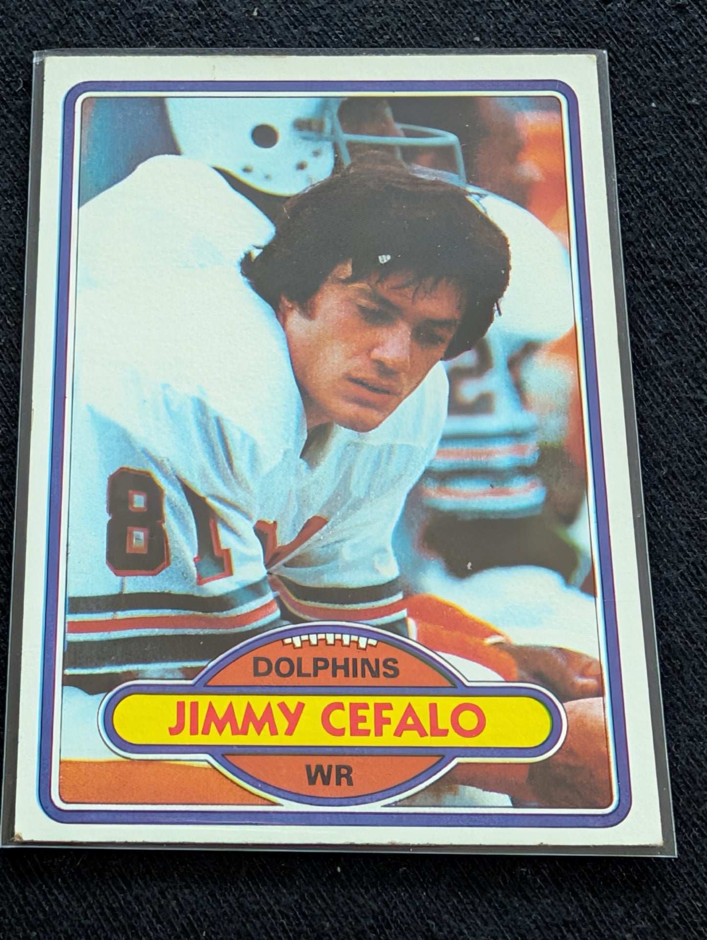 Jimmy Cefalo Miami Dolphins Vintage Topps Lot (2) 1980 1981 Super Bowl