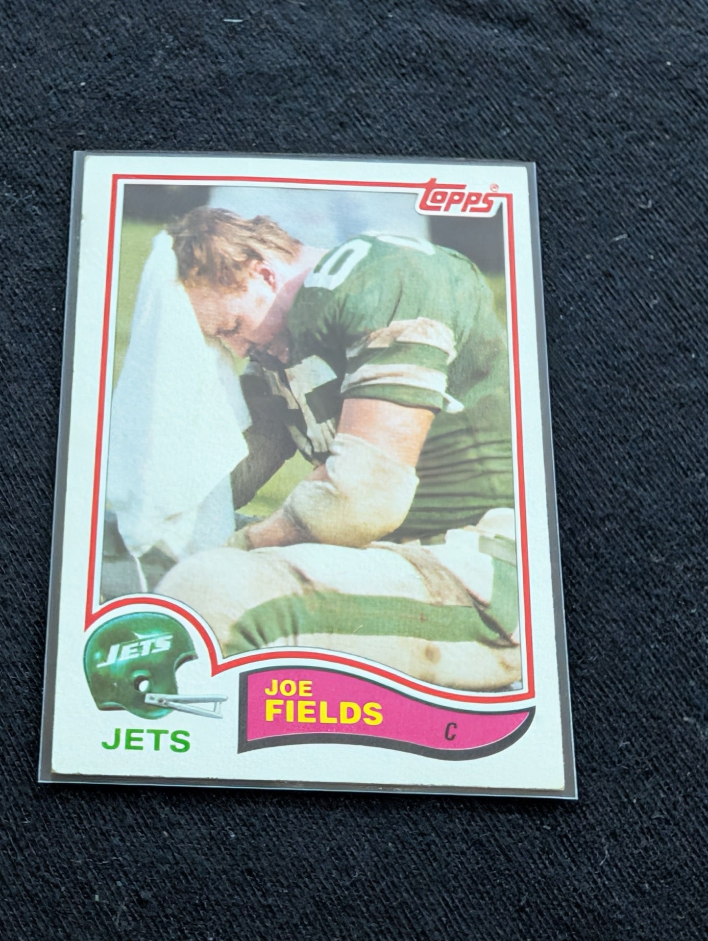 Joe Fields New York Jets Vintage Topps Lot (2) 1981 1982 Pro Bowl Center