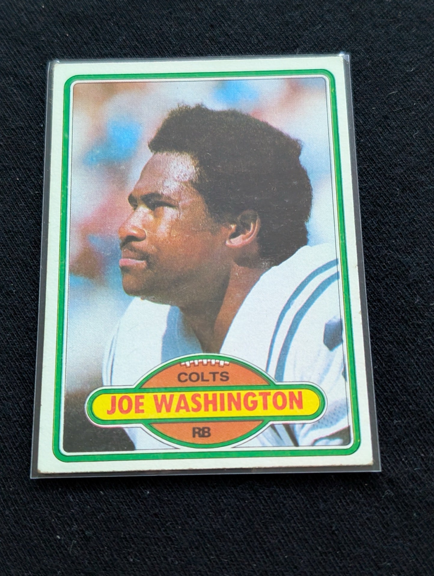 Joe Washington Vintage Topps Lot (2) 1980 Colts & 1981 Redskins Pro Bowl RB