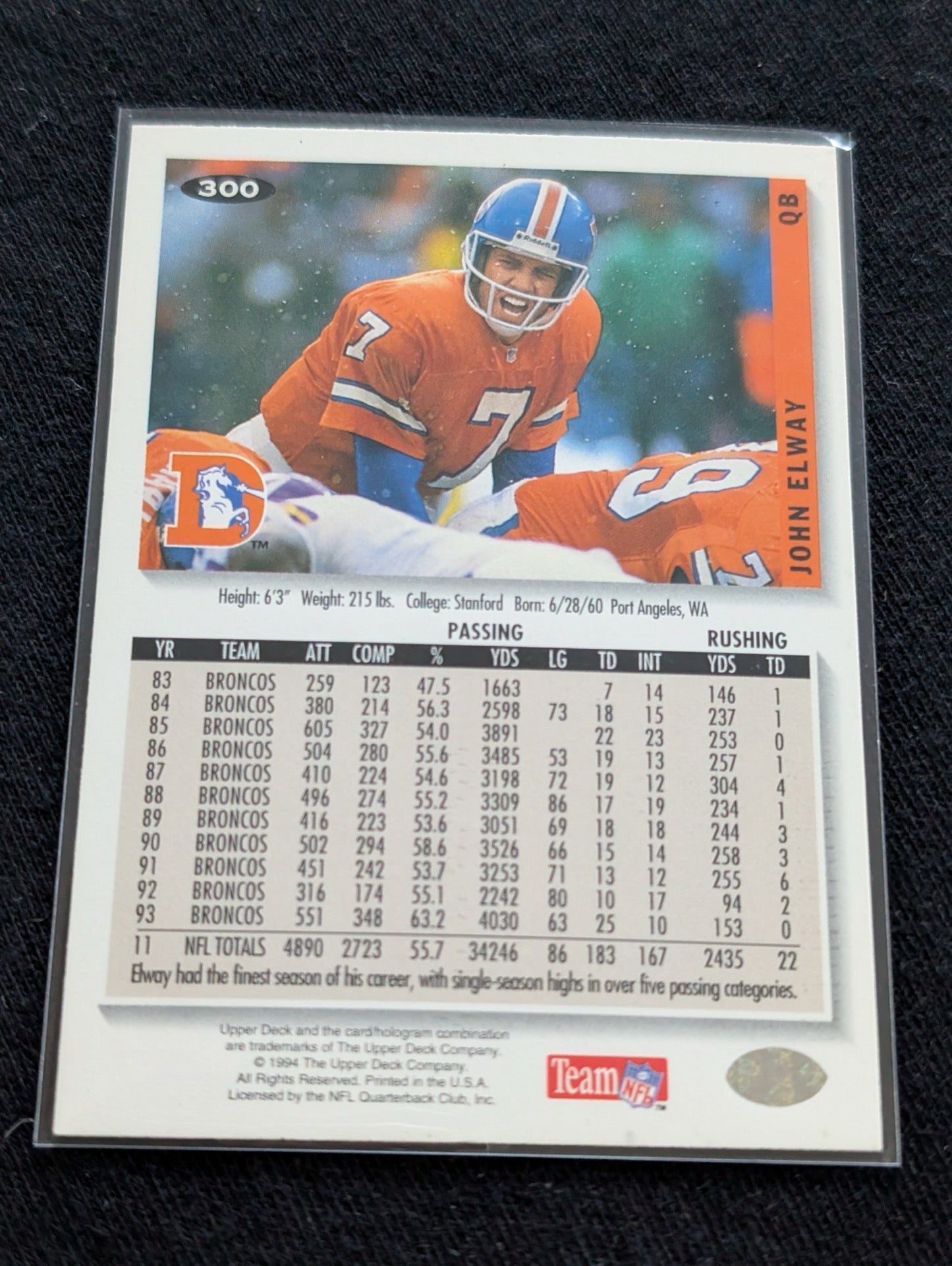 John Elway HOF Broncos Legend QB Lot (8 Cards) 90s Inserts UD Pro Line Score