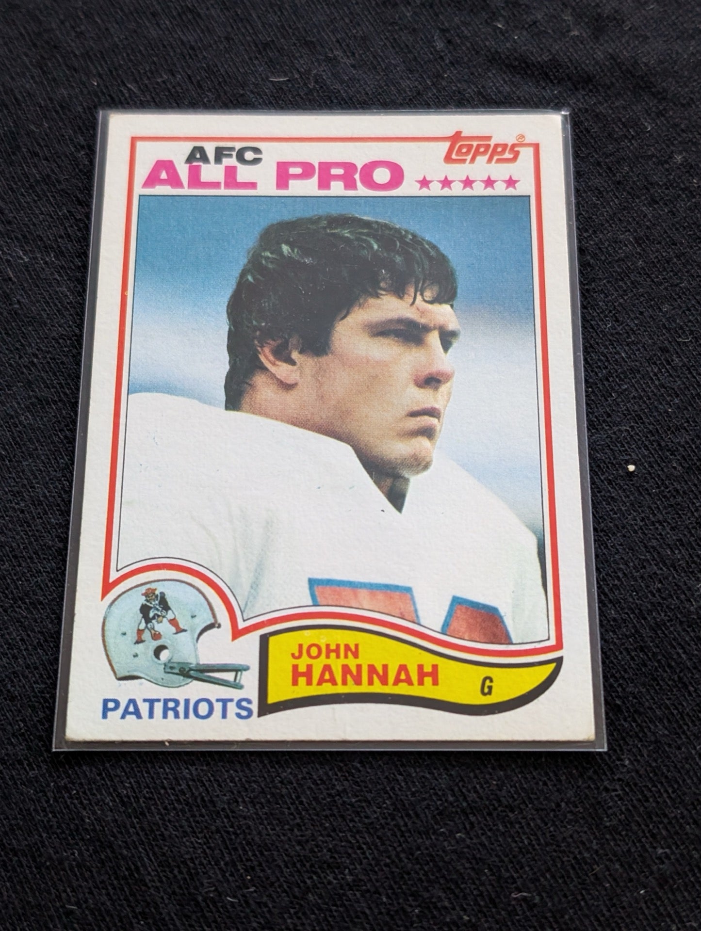 John Hannah HOF Patriots Legend Vintage Topps All-Pro Lot (2) 1981 1982