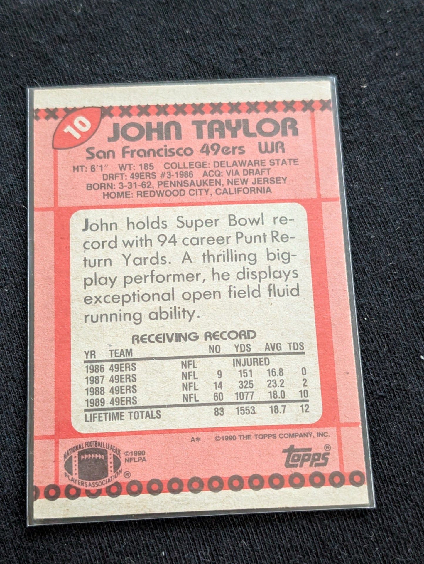 John Taylor 49ers Dynasty Legend Lot (4) 3x Super Bowl Champ 1990-1991