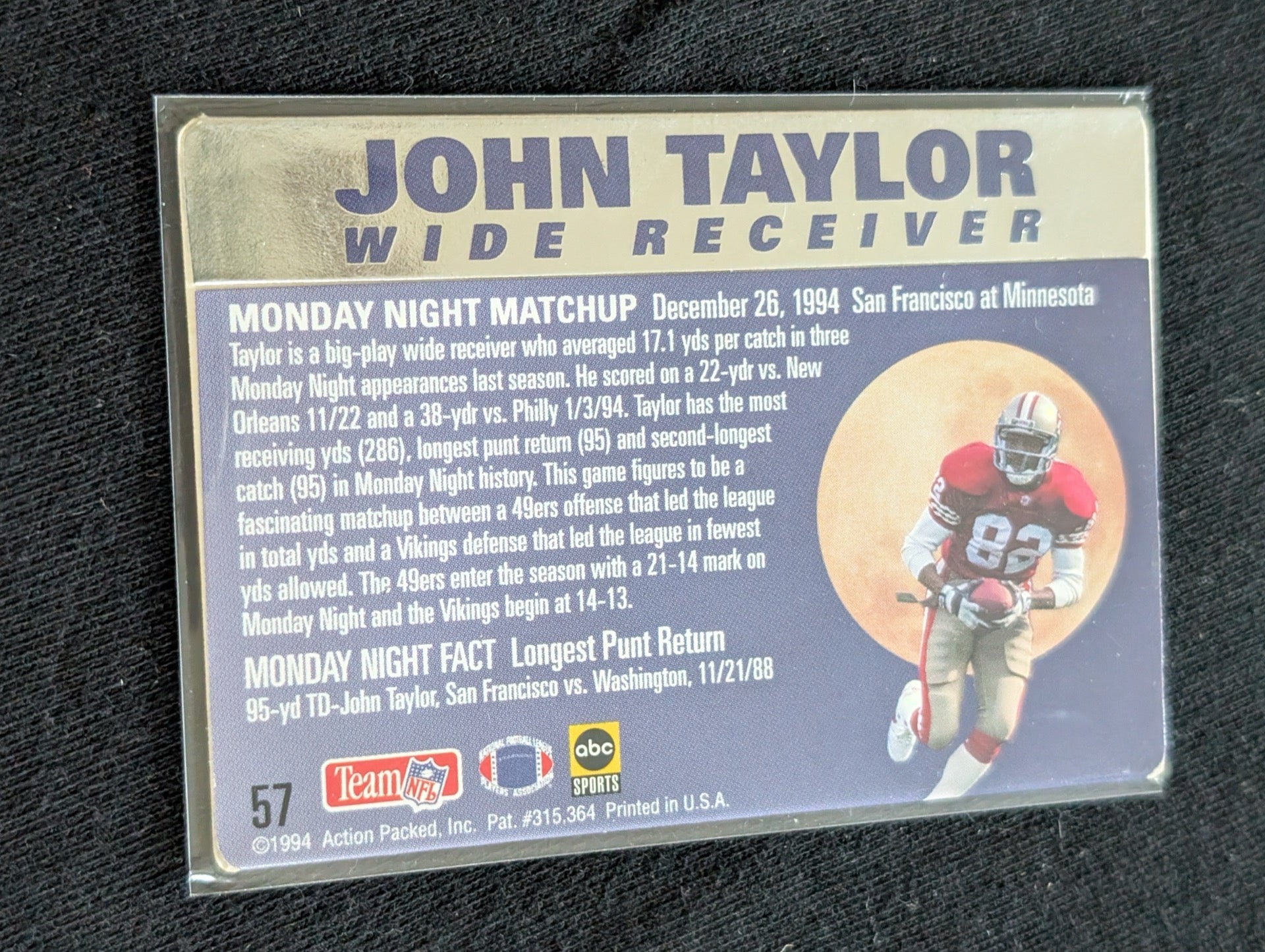 John Taylor 49ers Dynasty Legend Lot (4) 3x Super Bowl Champ 1990-1991