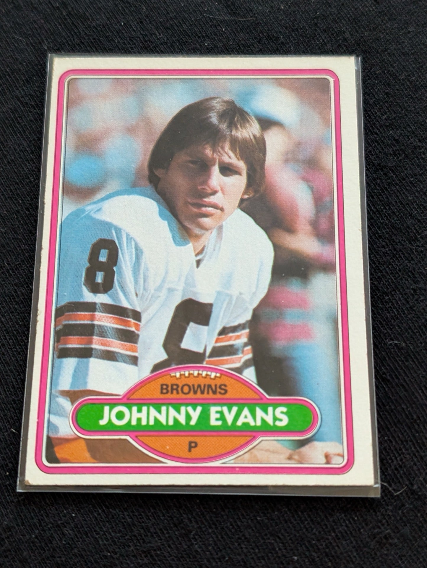 Johnny Evans Cleveland Browns Punter Vintage Topps Lot (2) 1980 1981