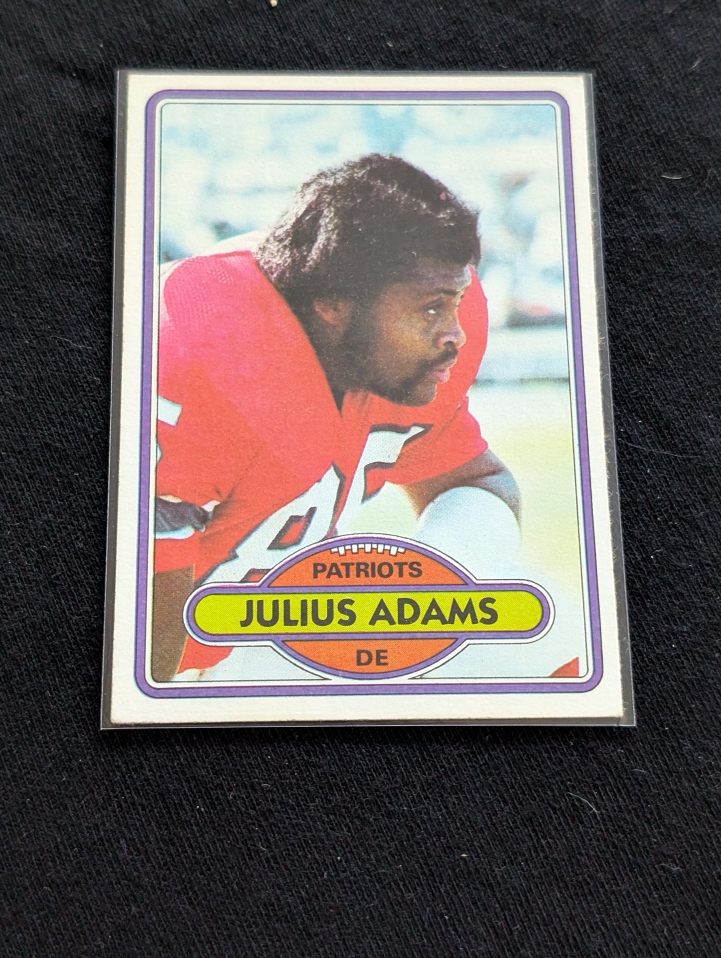 Julius Adams Patriots Legend Vintage Topps Lot (3) 1980-1982 Pro Bowl