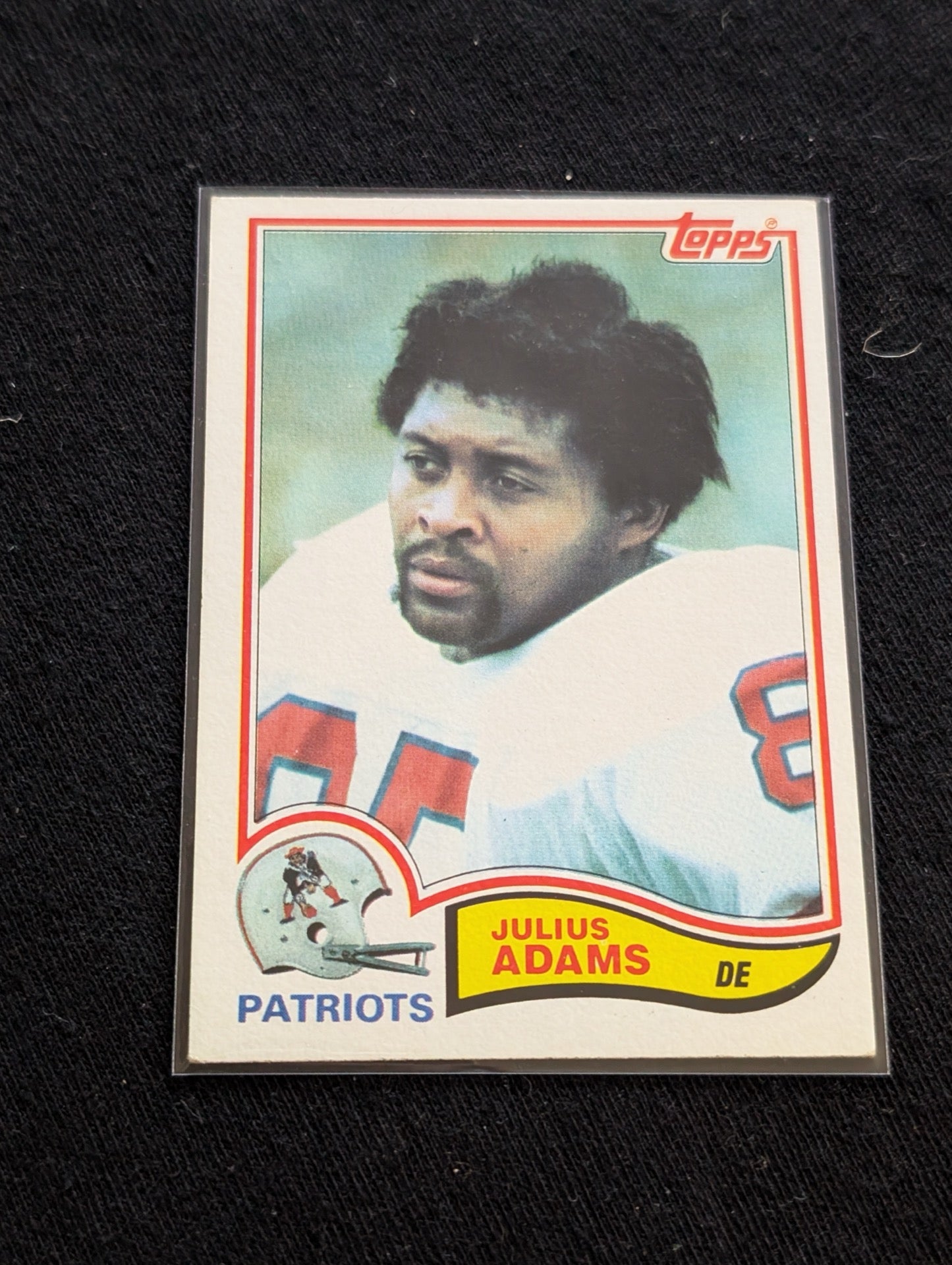 Julius Adams Patriots Legend Vintage Topps Lot (3) 1980-1982 Pro Bowl