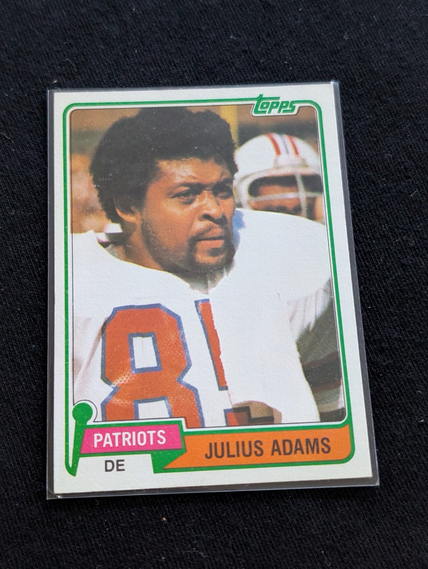 Julius Adams Patriots Legend Vintage Topps Lot (3) 1980-1982 Pro Bowl